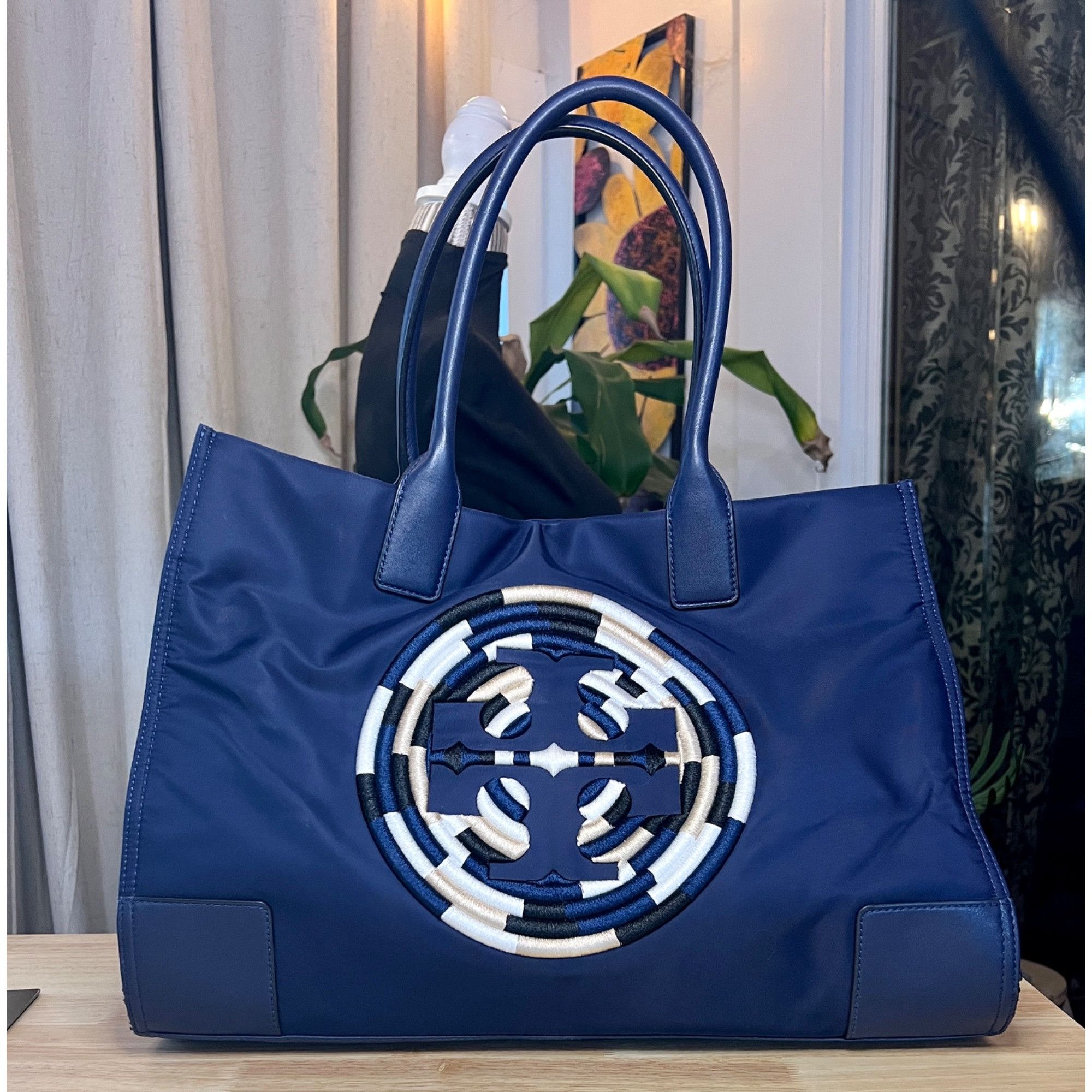 Tory Burch ✺✺ AUTHENTIC TORY BURCH Blue Ella with Stitched Logo ✺✺ Size ONE SIZE - 10 Thumbnail