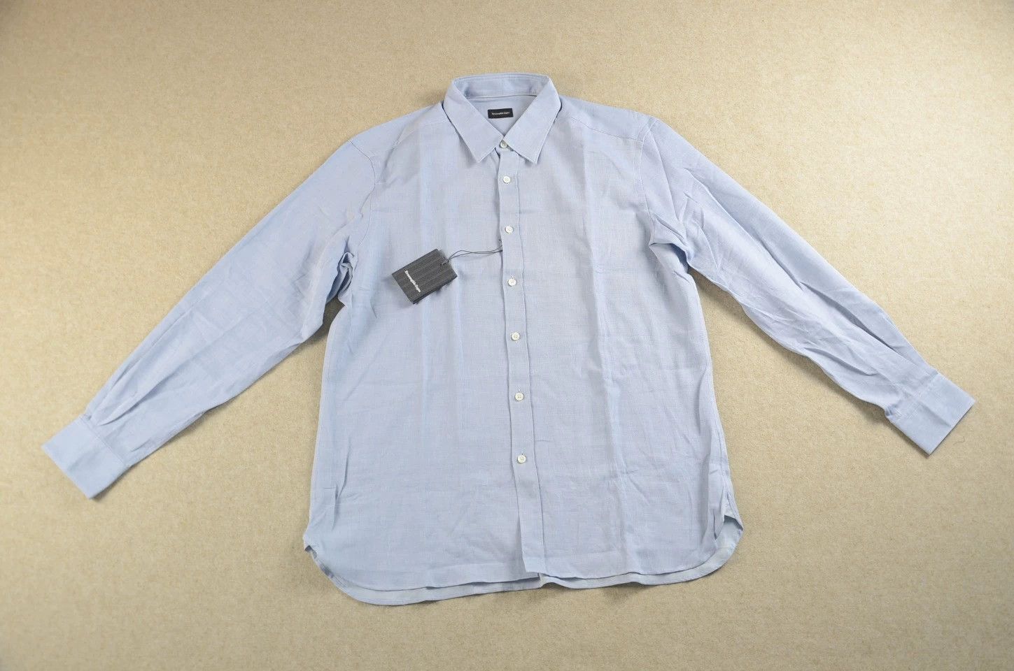 Ermenegildo Zegna Zegna EZ Oxford light blue long sleeve shirt XL Size US XL / EU 56 / 4 - 1 Thumbnail