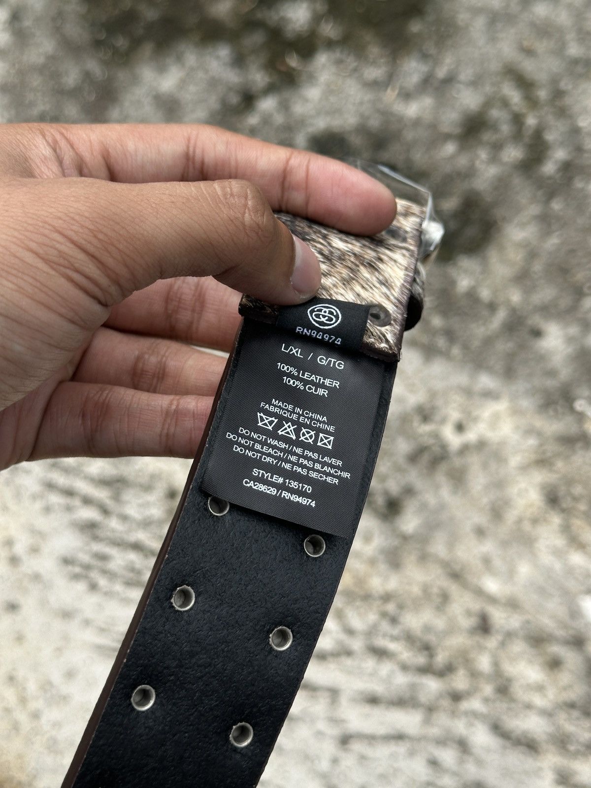 Stussy Stussy 8 Ball Studded belts "Cowhide Hair" Size ONE SIZE - 3 Thumbnail