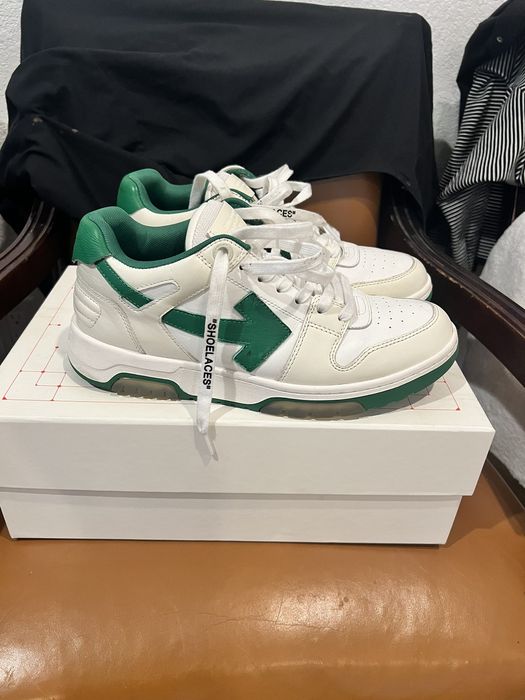 off white out of office 00o for walking low tops green