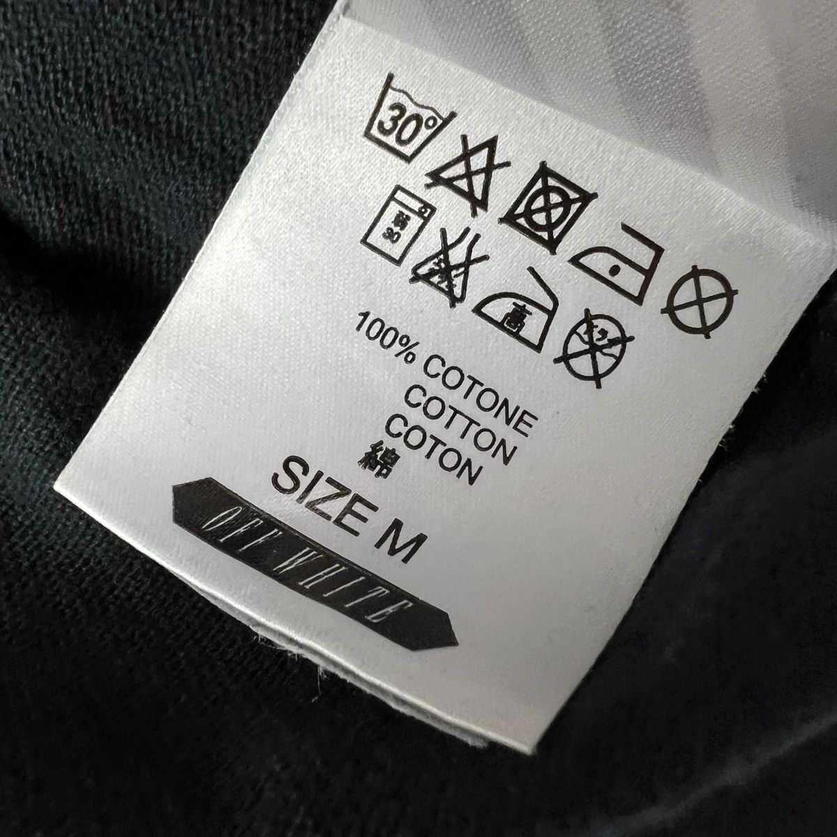 Off-White Off-White Black Velour Diagonal T Shirt Size US M / EU 48-50 / 2 - 6 Thumbnail