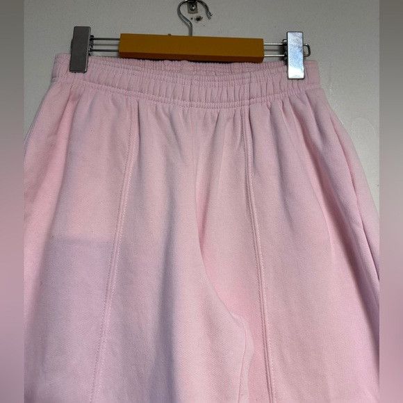 Zara ZARA Women’s Light Pink Barrel-Leg Fleece Joggers Size M Size 28" / US 6 / IT 42 - 5 Thumbnail