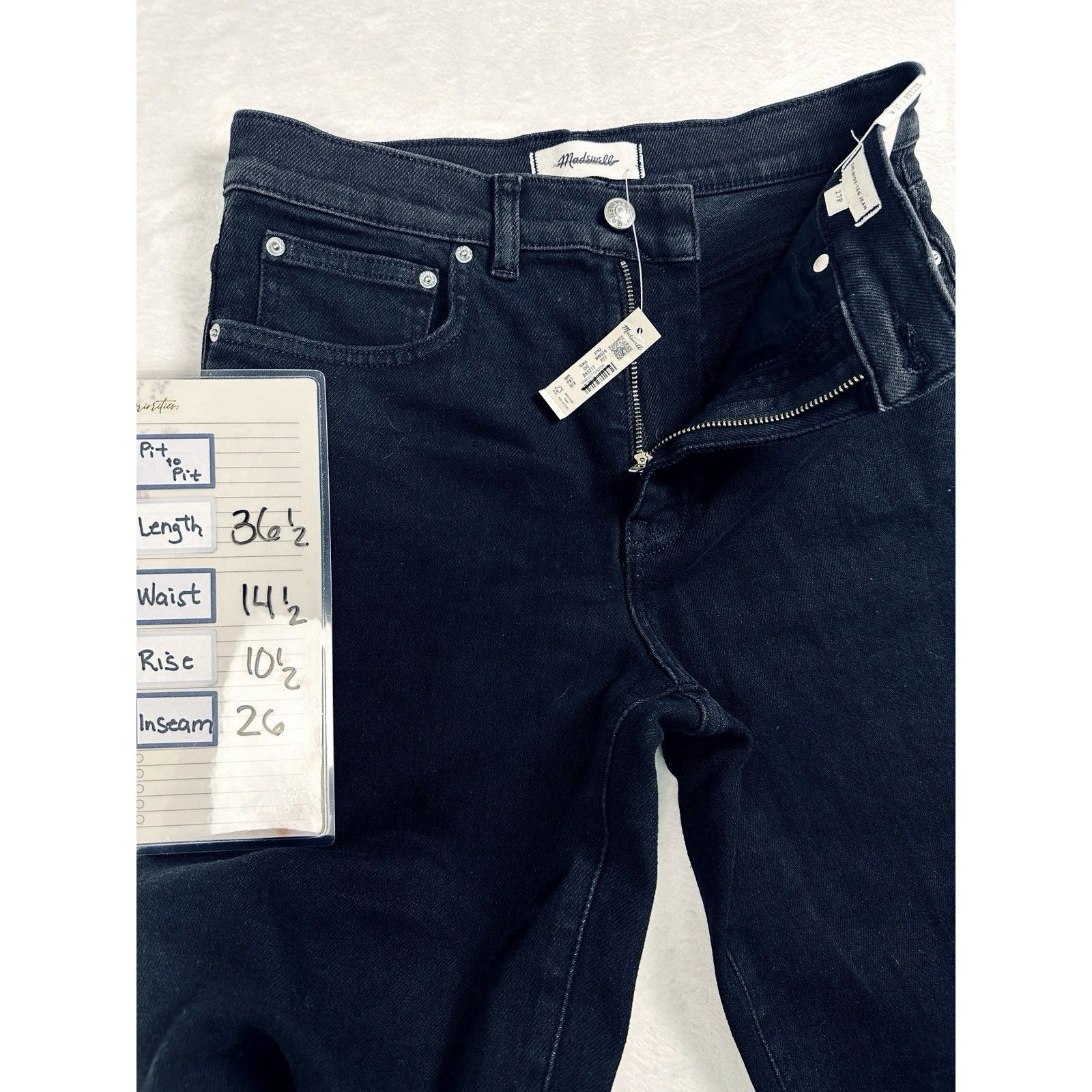 Madewell Madewell The Wide-Leg Jean Black Petite 27P High Rise Size 27" / US 4 / IT 40 - 12 Thumbnail