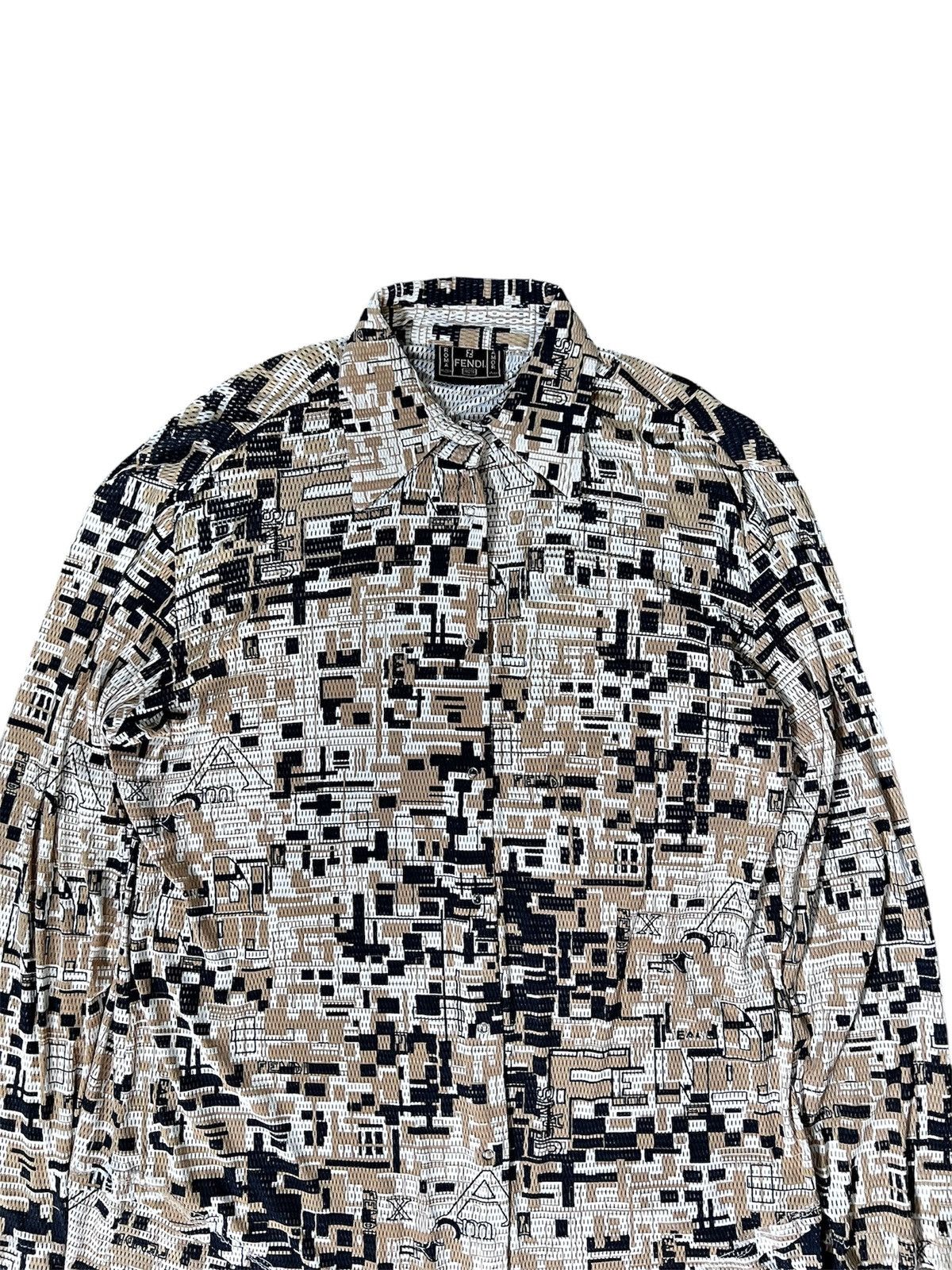 Fendi Fendi Monogram 90s Shirt Button Ups Size US M / EU 48-50 / 2 - 5 Thumbnail