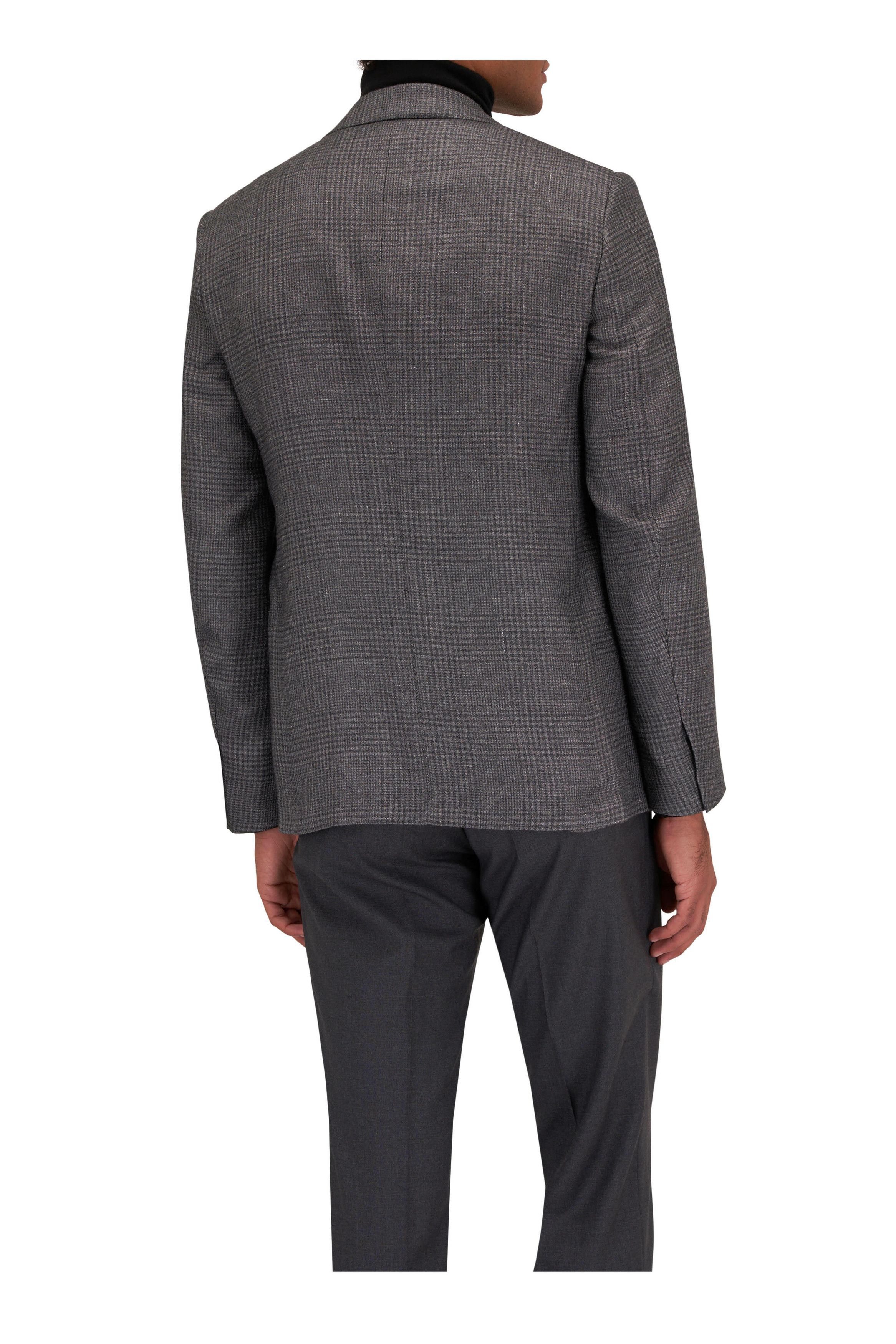 Z Zegna o1mtch0225 Cashmere, Silk & Hemp Sportcoat in Grey Size US S / EU 44-46 / 1 - 4 Thumbnail