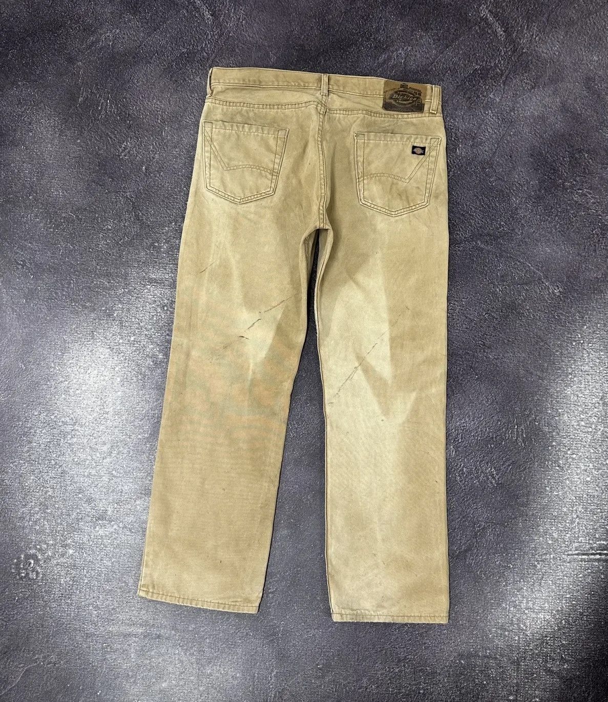 Dickies × Vintage Vintage Dickies Skate Faded Cream Work Hype Baggy Pants Size US 36 / EU 52 - 1 Thumbnail