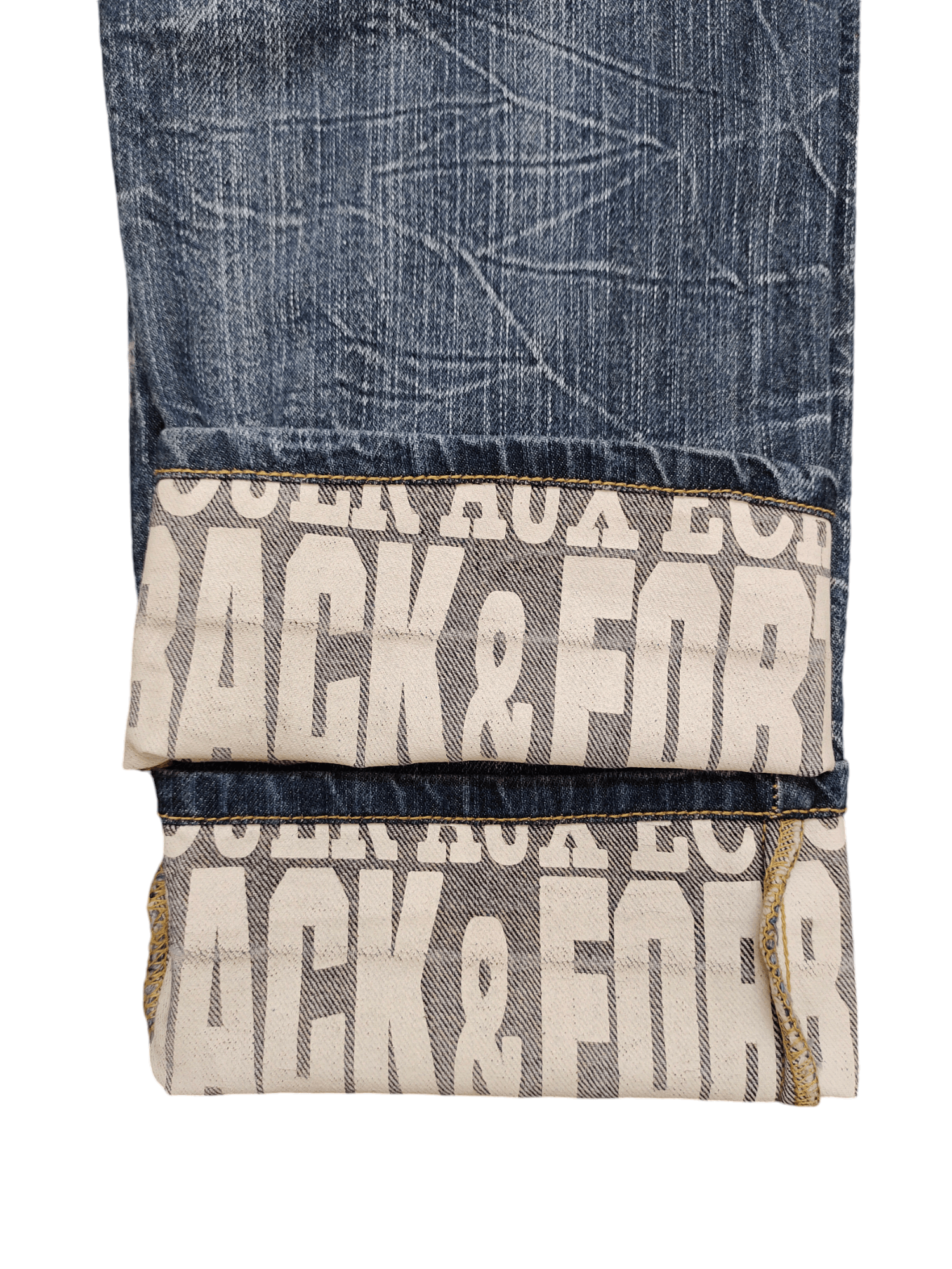 If Six Was Nine Vintage Y2k Back & Forth Clawmark Faded Double Waist Jeans Size US 31 - 15 Thumbnail