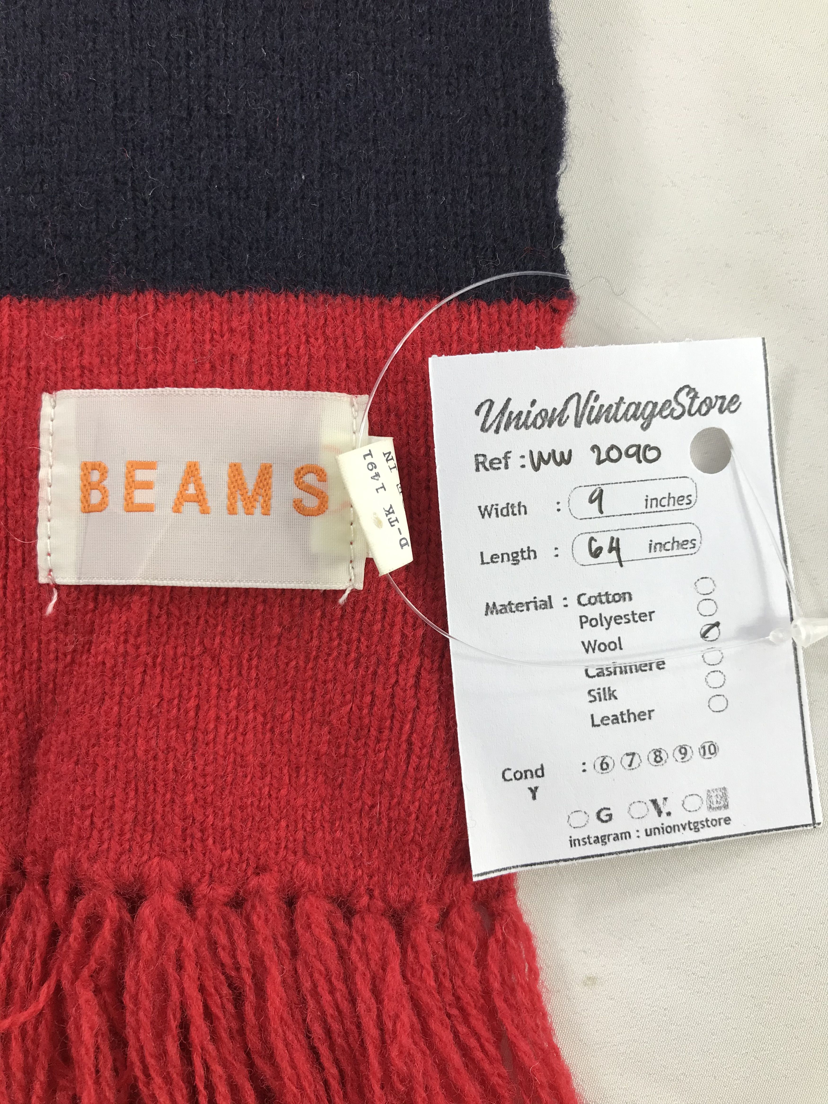 Beams Plus × Vintage Beams Plus Scarf / Muffler / Neckwear - WW2090 Size ONE SIZE - 6 Thumbnail