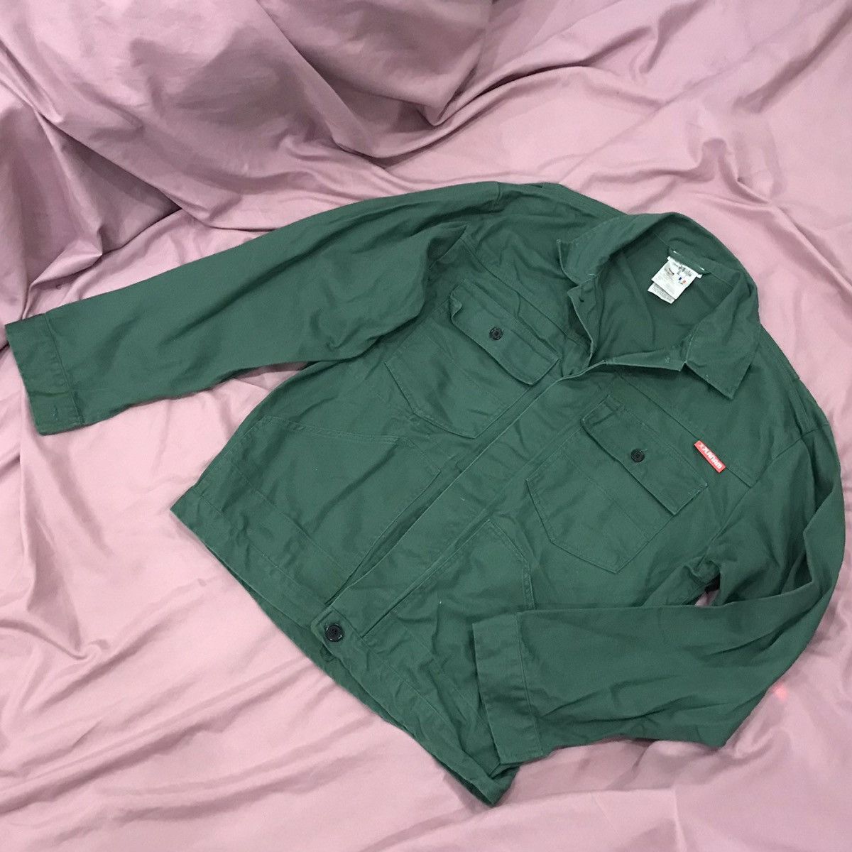 Other GREEN CANVAS CHORE JACKET, 4 outer pockets and one inner Size US M / EU 48-50 / 2 - 2 Thumbnail
