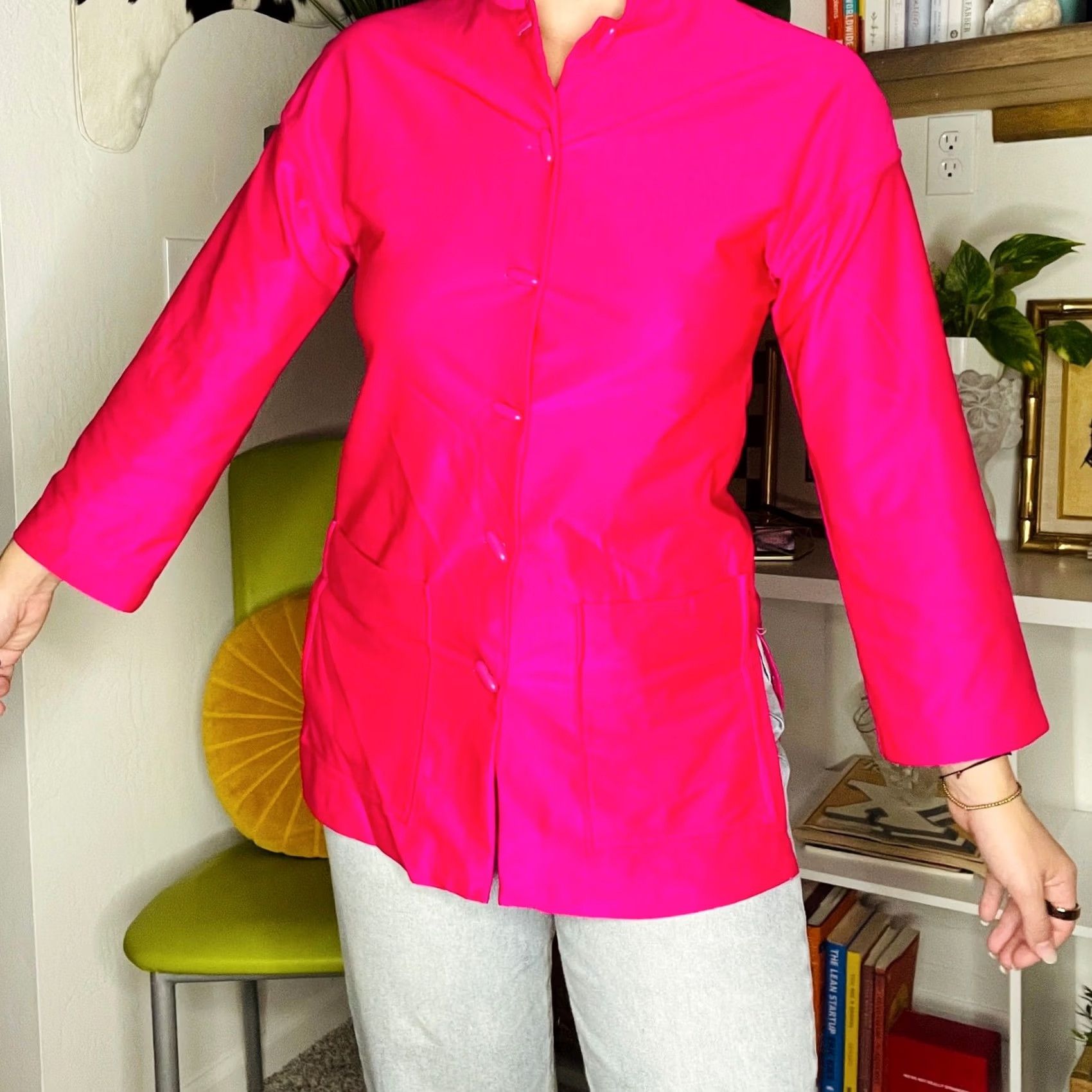 Pinko VINTAGE 90's Hot Pink Button Down Blouse S Women Size S / US 4 / IT 40 - 2 Thumbnail