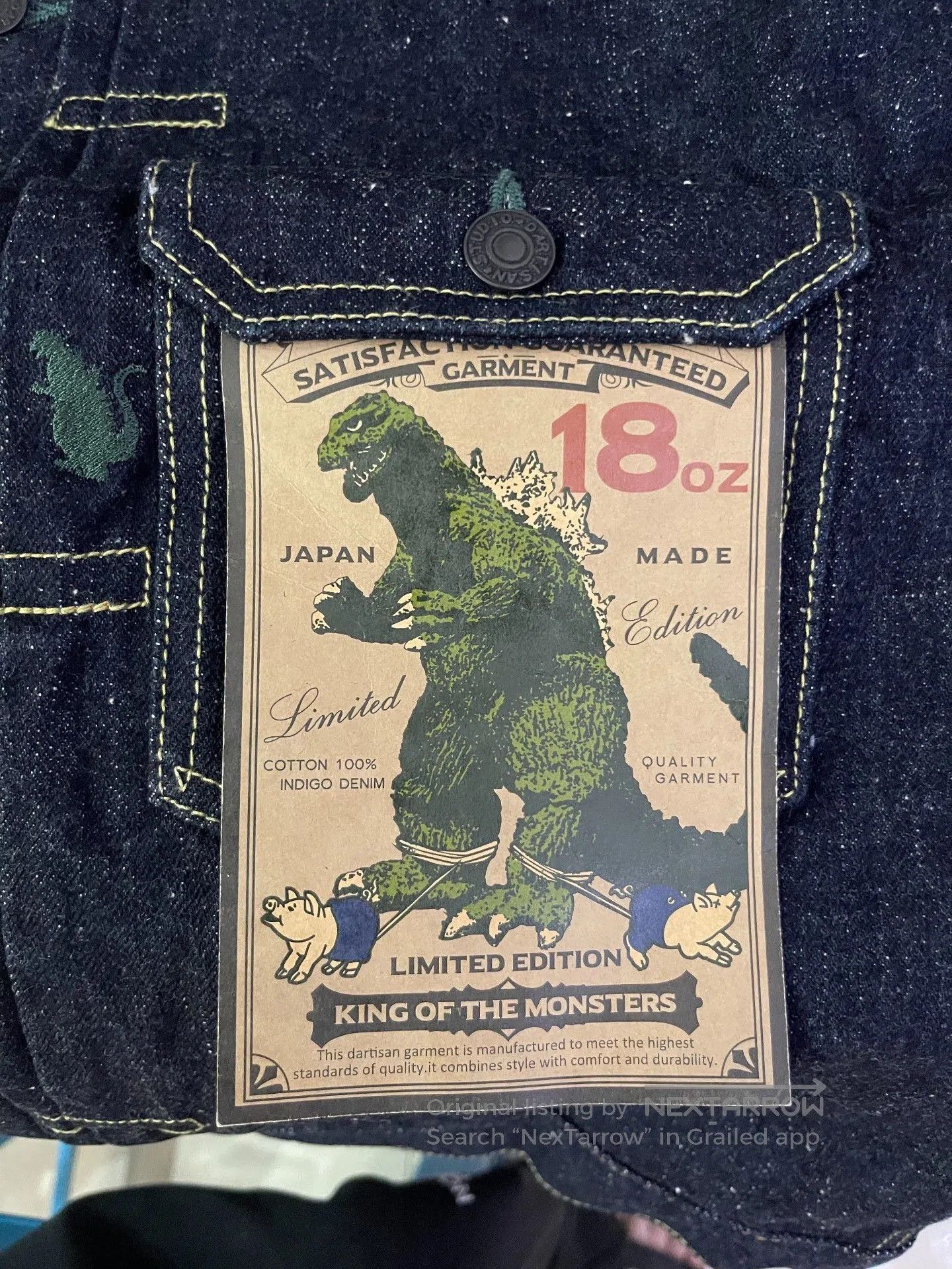 Studio D'Artisan Studio D'Artisan Godzilla 18oz Denim Jacket. Size US XXS / EU 40 - 2 Thumbnail