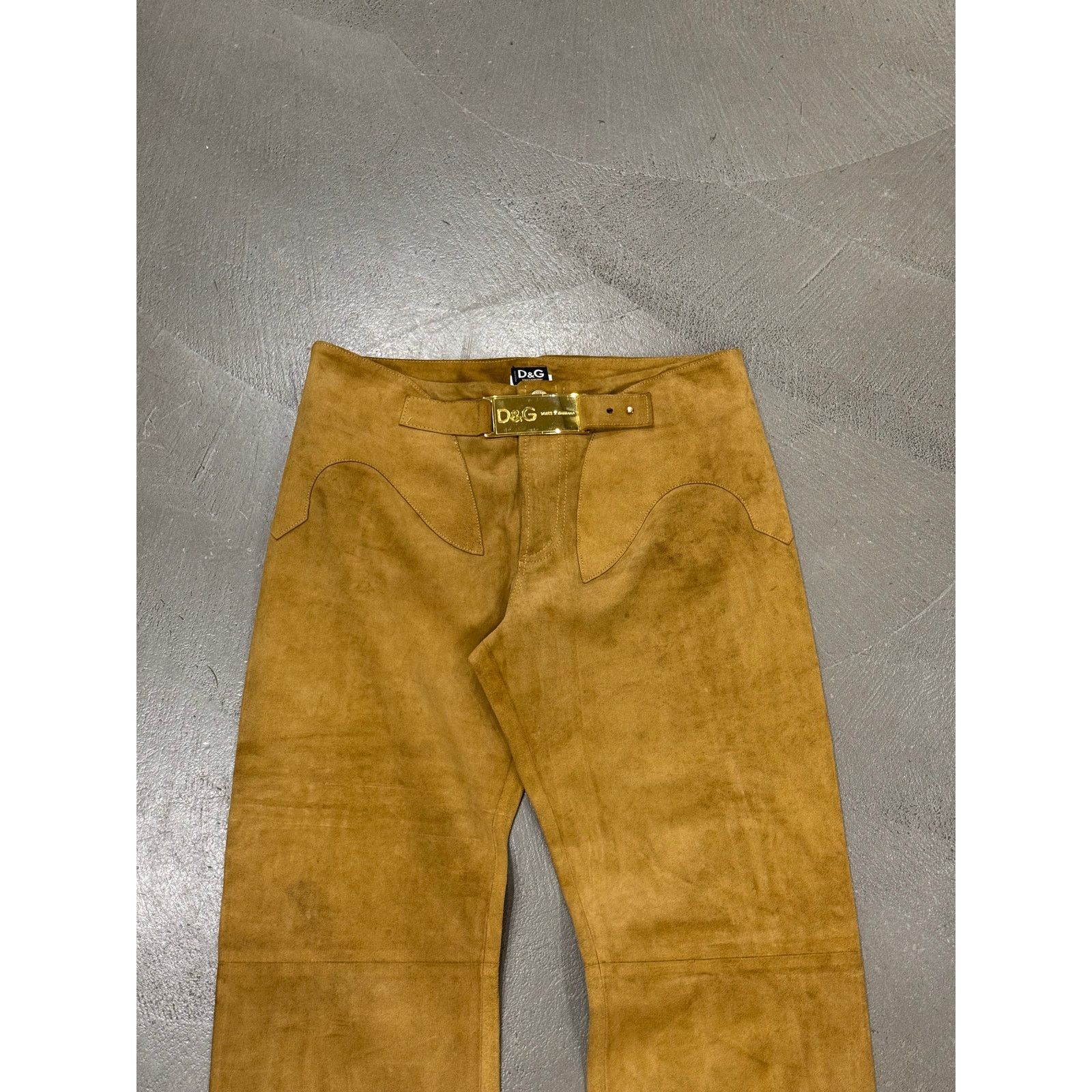 Dolce & Gabbana 2001 Dolce & Gabbana suede western zipper leather pants Size US 35 - 3 Thumbnail