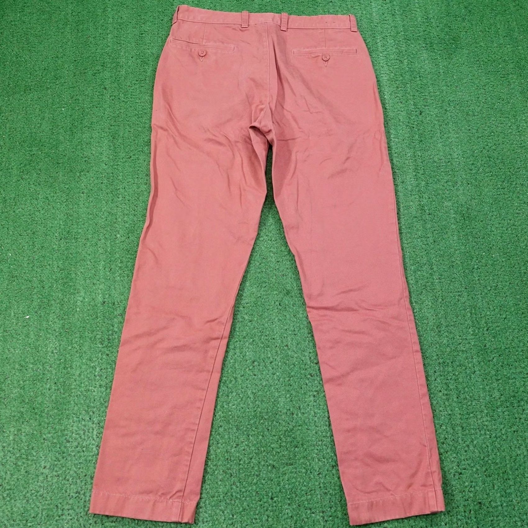 J.Crew J.CREW ESSENTIAL Slim Chino Pants Mens 30x32 Red Cotton Flat Front Casual Slant Slash Pocket 770 Vintage? No Size US 30 / EU 46 - 4 Thumbnail