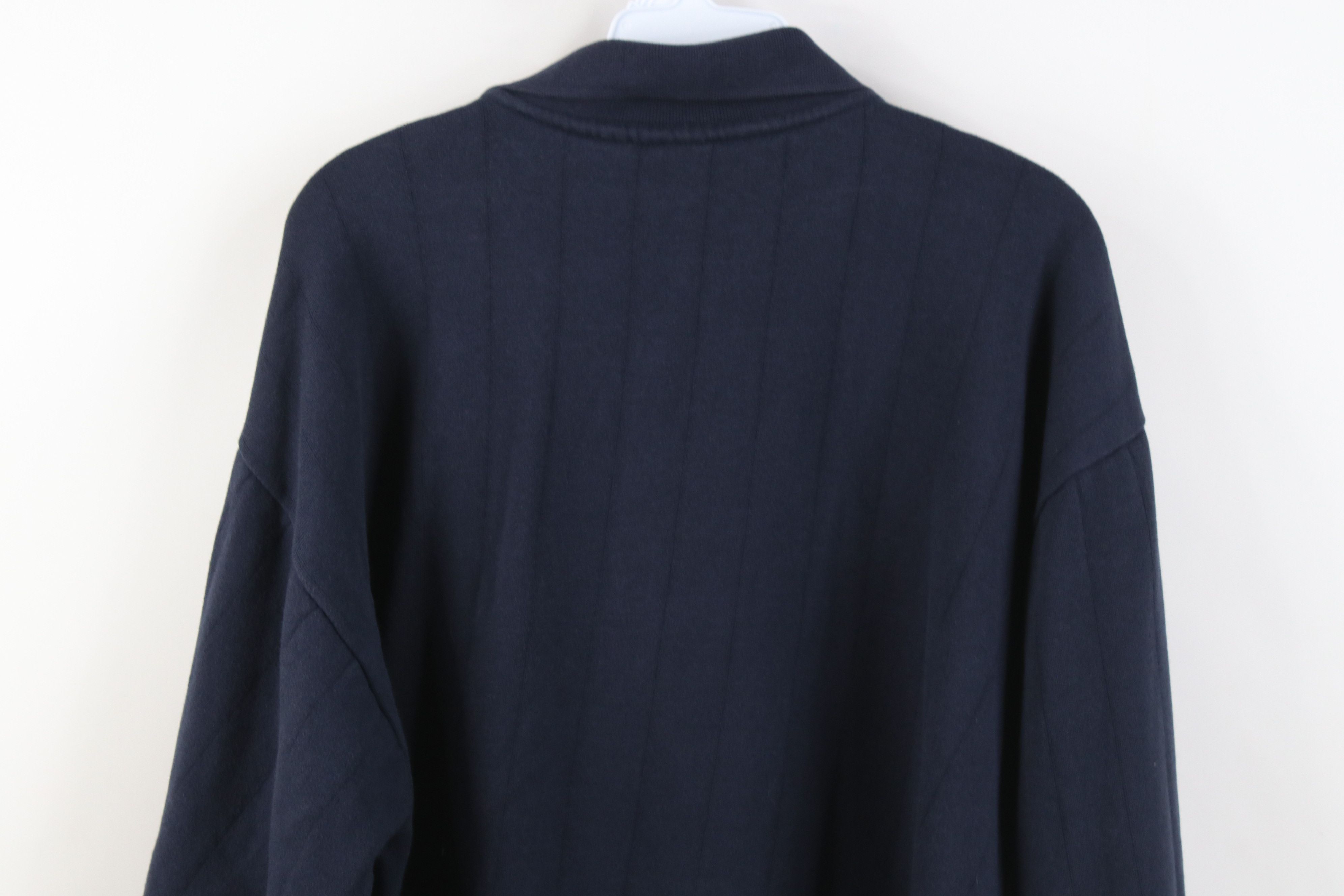 Vintage Vintage 90s Streetwear Ribbed Collared Pullover Sweatshirt Size US L / EU 52-54 / 3 - 12 Thumbnail