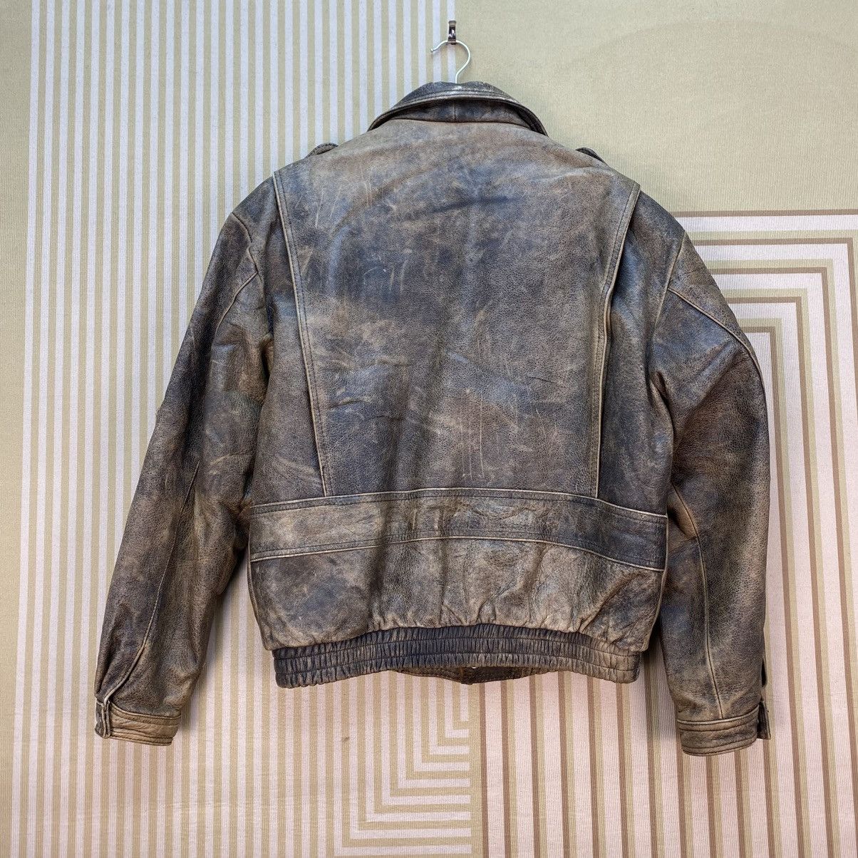 Genuine Leather 🫶Vintage Genuine Leather Bomber Jacket Aviator Jacket Size US M / EU 48-50 / 2 - 2 Thumbnail