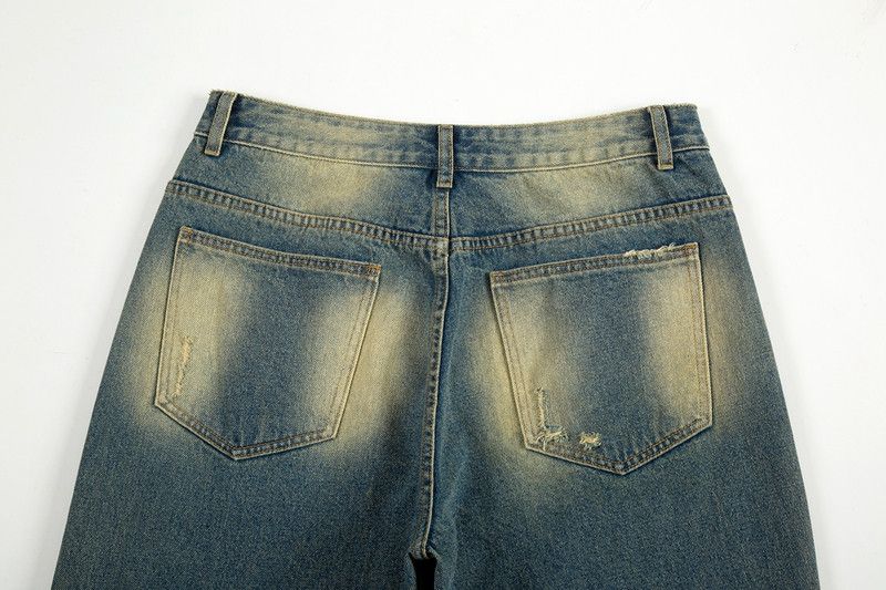 Jean × Vintage Vintage Washed Hole Wide Leg Logging Jeans Size US 36 / EU 52 - 4 Thumbnail