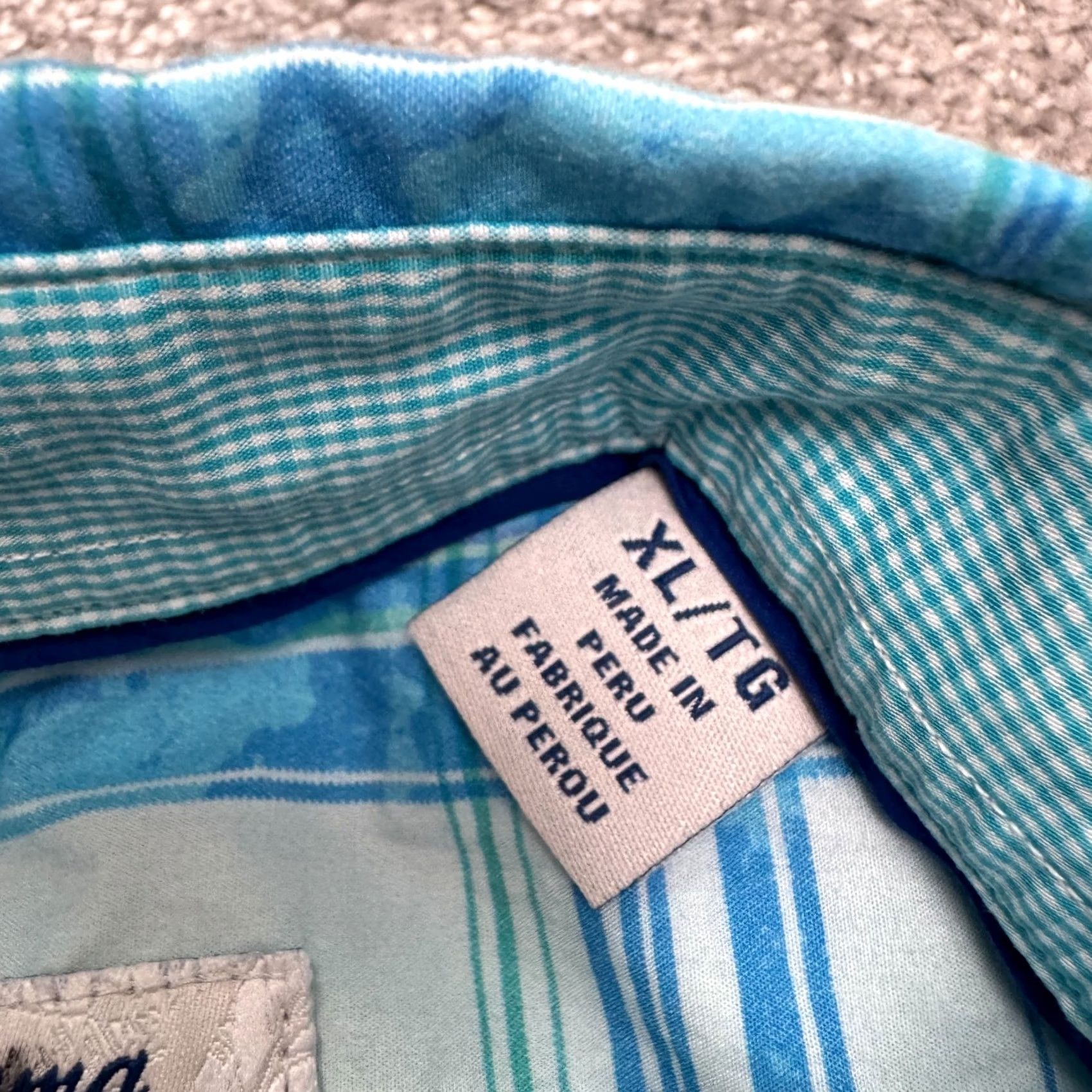 Tommy Bahama Tommy Bahama Button-Down Shirt Mens XL Blue Plaid Long Sleeve Cotton Pima Button-Up Casual Classic Outdoor Preppy Western Not Vintage Size US XL / EU 56 / 4 - 7 Thumbnail