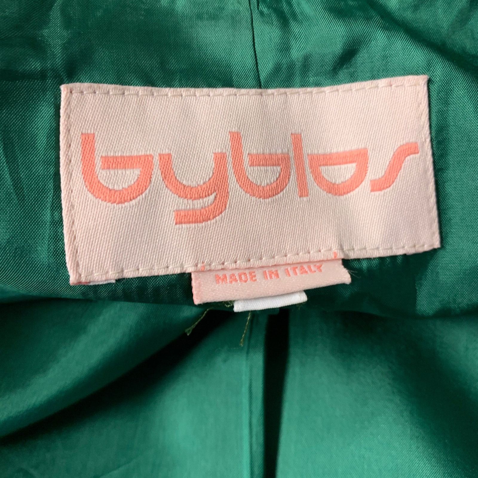 Byblos BYBLOS Size S Green Wool Blend Notch Lapel Pants Suit Size 26" / US 2 / IT 38 - 6 Thumbnail