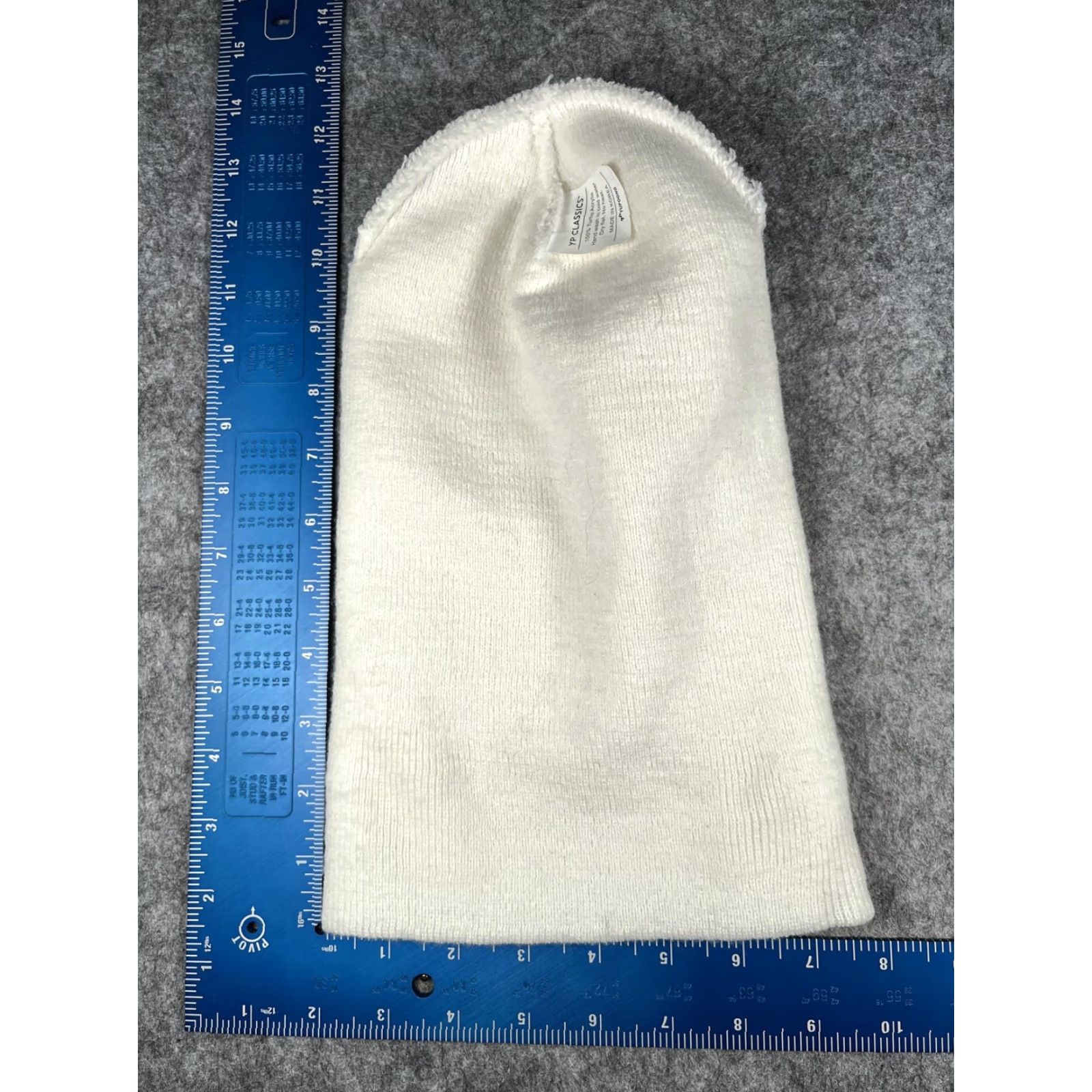 Vintage Yupoong Beanie Mens One Size White Knit Patrón El Cielo Logo Winter Knit Hat" Size ONE SIZE - 7 Thumbnail