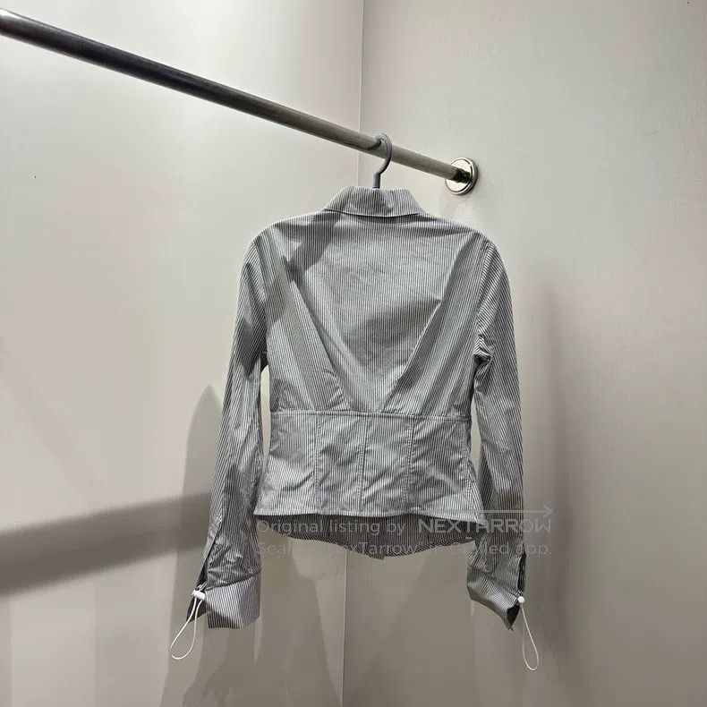 Fendi Fendi Fine Striped Long Sleeve Shirt, Cotton Size XS / US 0-2 / IT 36-38 - 2 Thumbnail