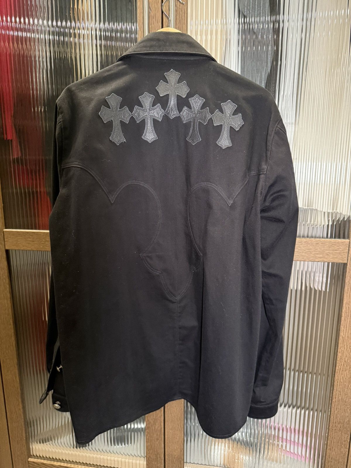Chrome Hearts Chrome Hearts black denim shirt with cross patches Size US XL / EU 56 / 4 - 1 Thumbnail