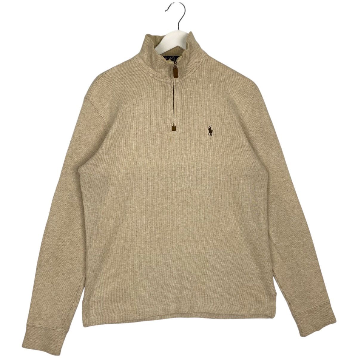 Vintage Vintage Polo Ralph Lauren Half Zipper Brown Pony Sweatshirt Size XS / US 0-2 / IT 36-38 - 1 Thumbnail
