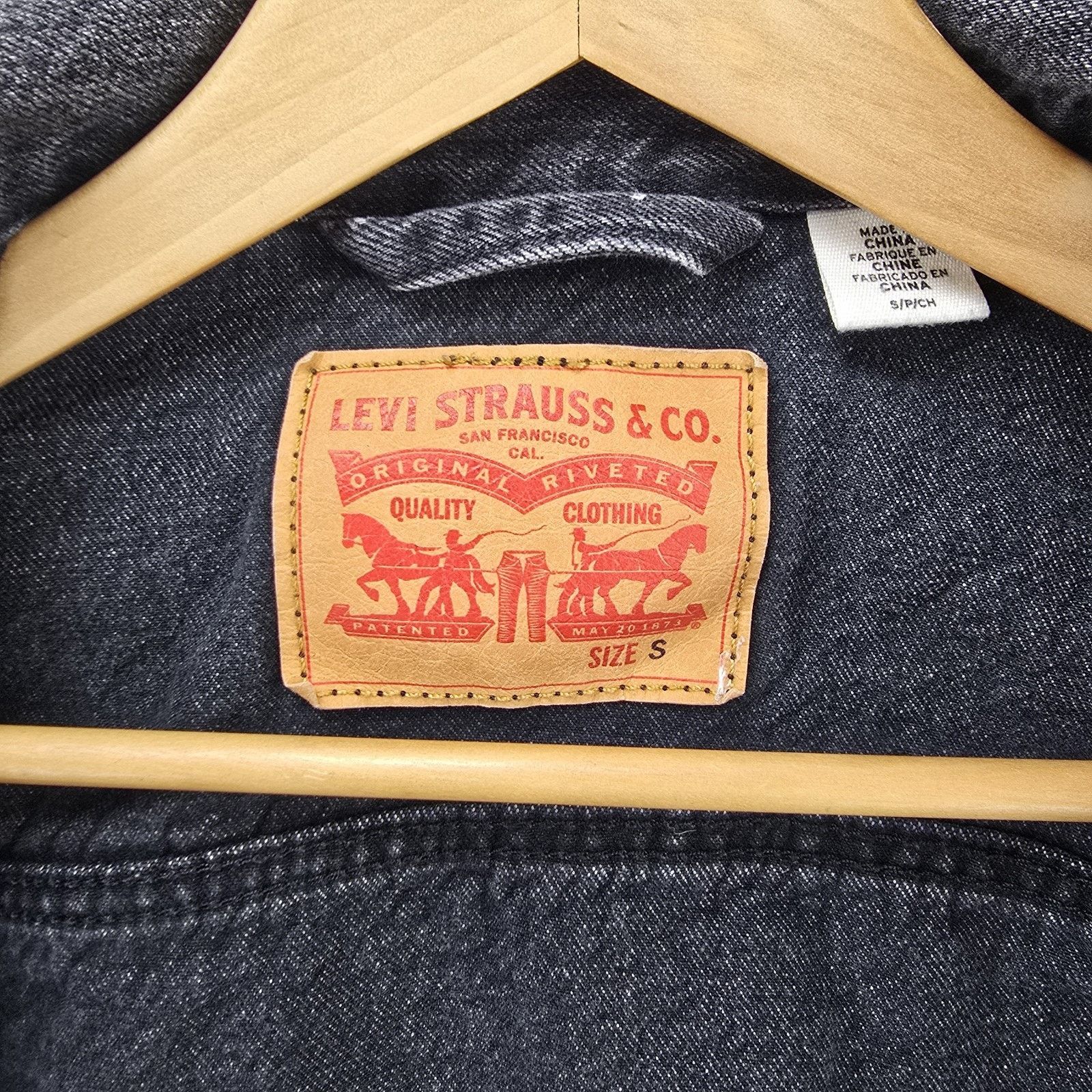 Levi's Levis Denim Trucker Jacket Women's Small Gray Black Size S / US 4 / IT 40 - 7 Thumbnail