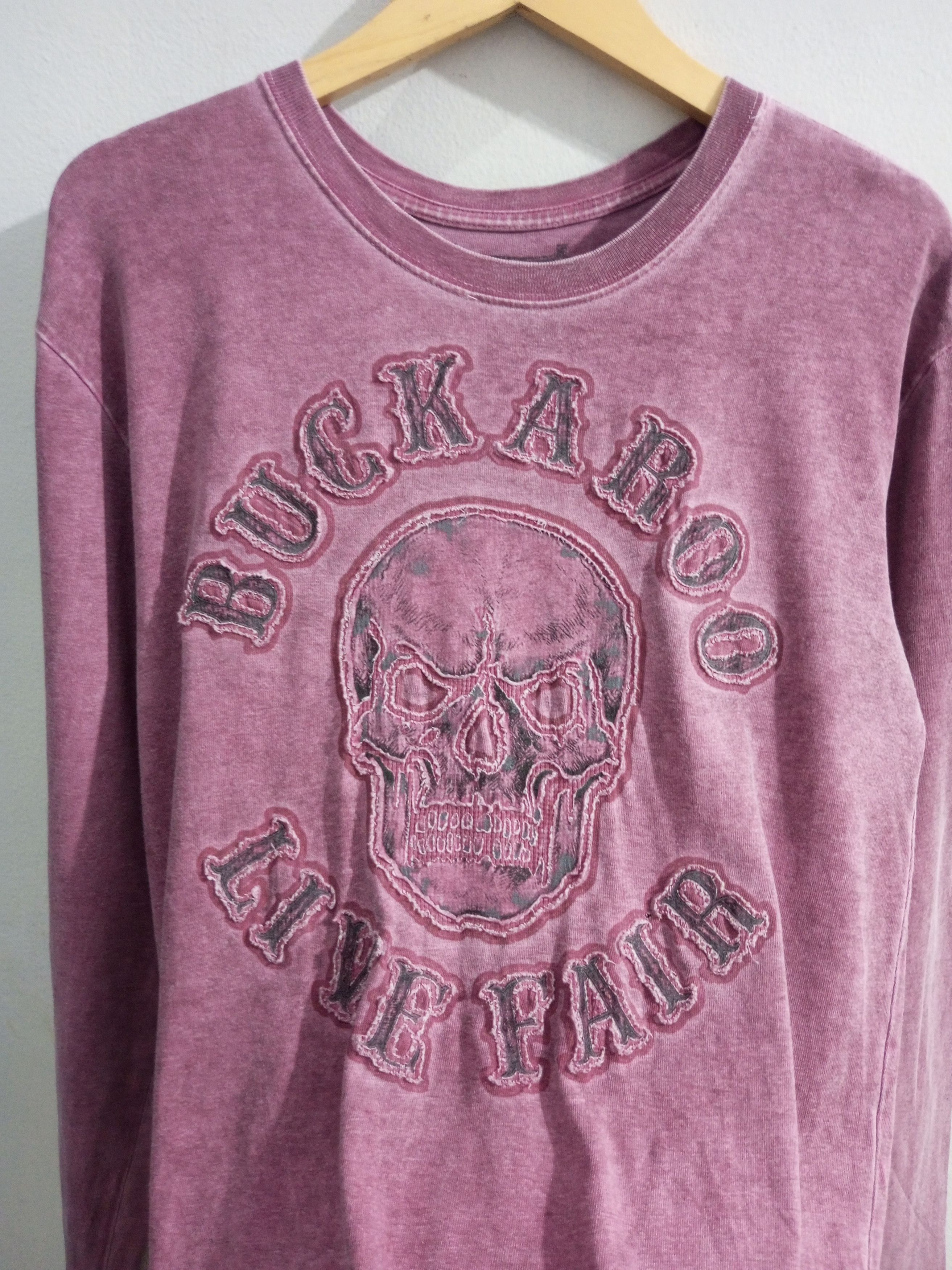 Japanese Brand Vintage Buckaroo skull cross distressed long sleeve tshirt Size US L / EU 52-54 / 3 - 4 Thumbnail
