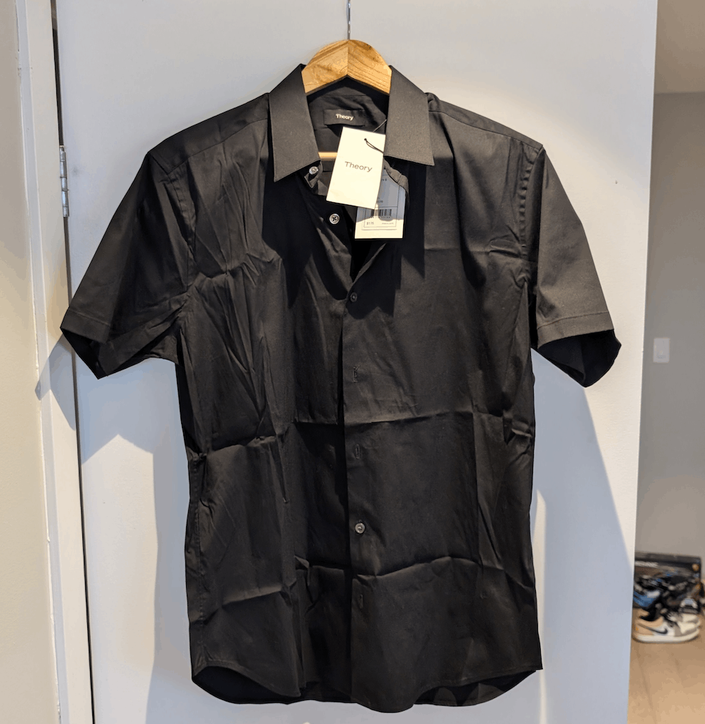 Theory Theory Men's Sylvain Wealth Short Sleeve Shirt Size US L / EU 52-54 / 3 - 1 Thumbnail