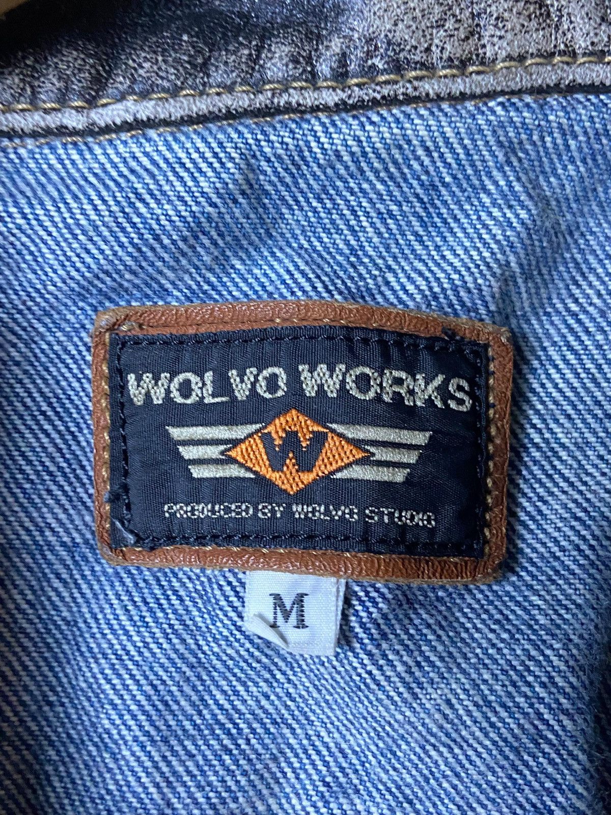 Japanese Brand × Vintage WOLVO WORKS Cropped Denim Jeans Jacket (126) Size US M / EU 48-50 / 2 - 6 Thumbnail