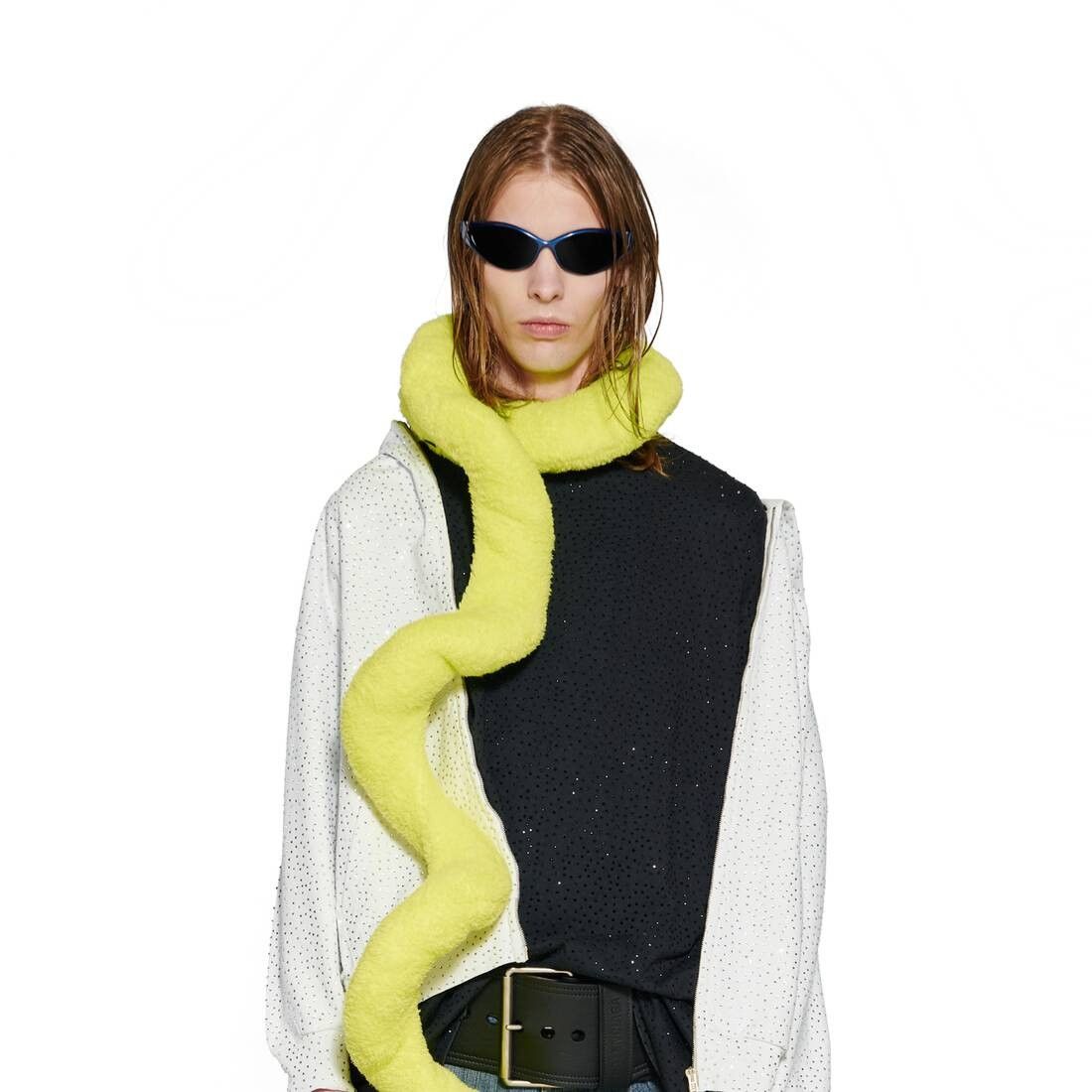 Balenciaga o1w1db10825 Dup / Zip-Up Hoodie Small Fit in White Size M / US 6-8 / IT 42-44 - 4 Thumbnail
