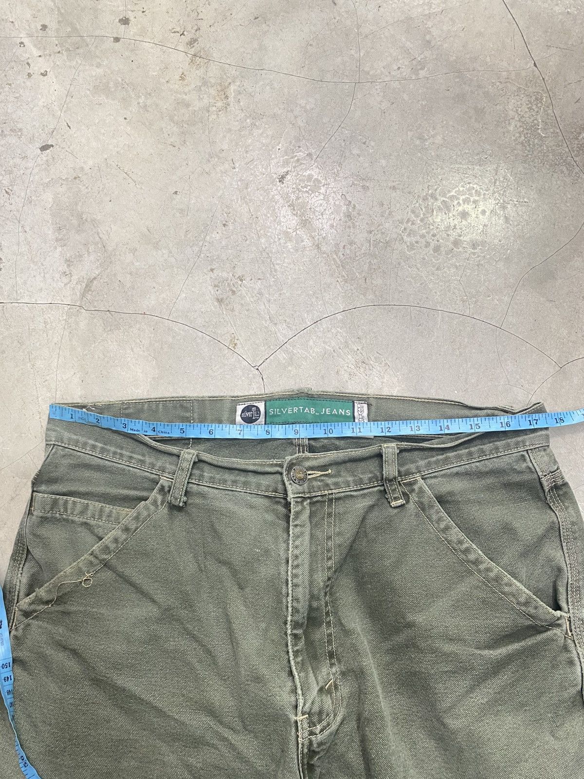 Levi's Vintage Clothing LEVI'S SILVERTAB DUNGAREE SHORTS Size US 33 - 14 Thumbnail
