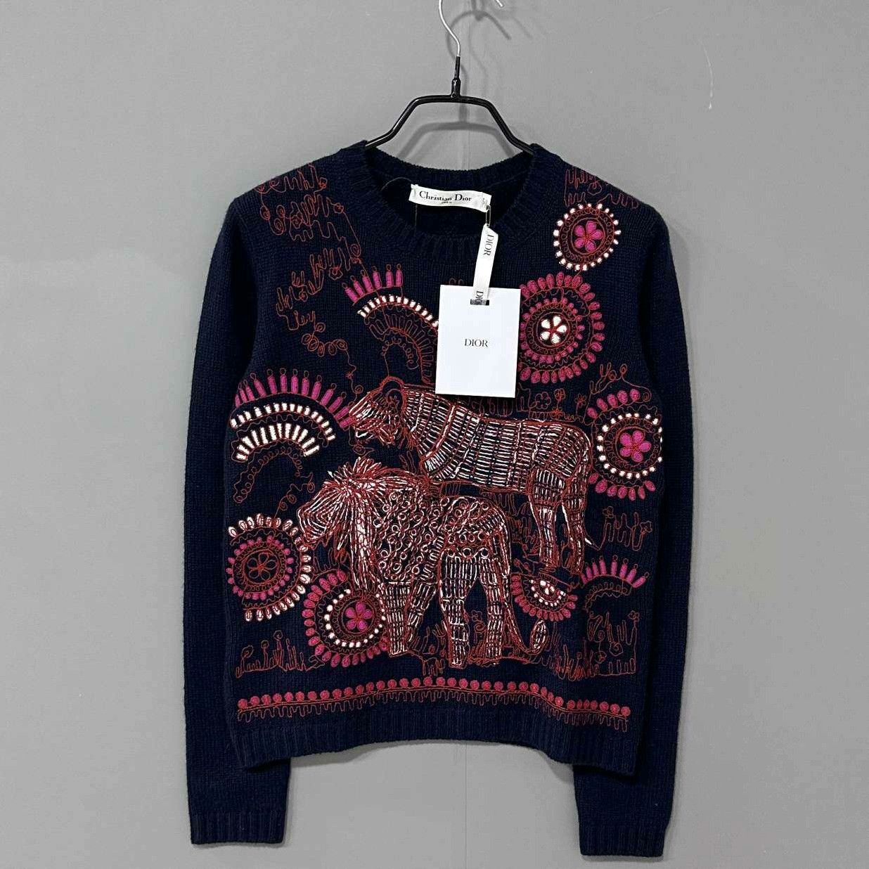 Dior Dior Retro Embroidered Sweater M Women Size M / US 6-8 / IT 42-44 - 1 Thumbnail