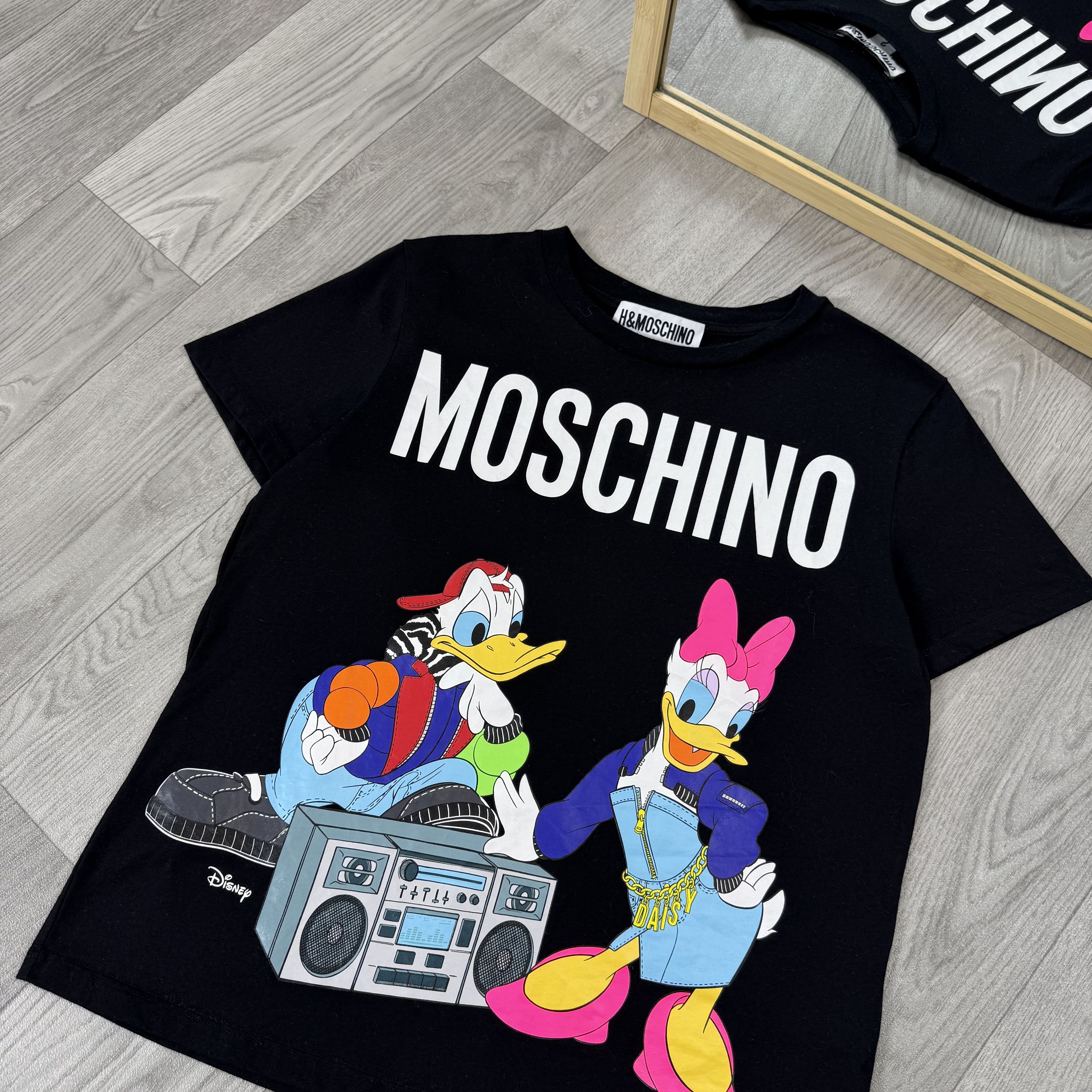 H&M × Moschino H&M x Moschino Disney Black Graphic Tee Shirt Size S / US 4 / IT 40 - 4 Thumbnail