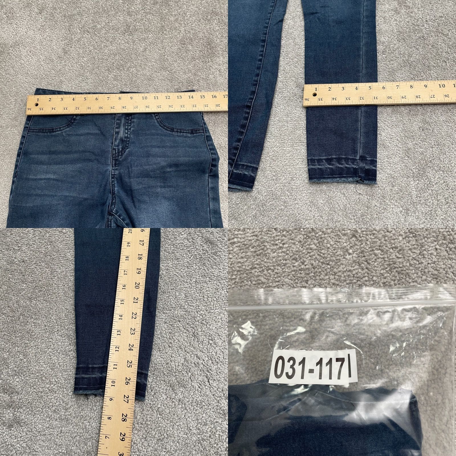 Vintage Boom Boom Jeans Jegging Blue Dark Wash High Rise 29x27 Juniors 9 City USA Classic 5-Pocket Womens Regular Cotton Blend Denim Stretch Shirt/Jeans Size 30" / US 8 / IT 44 - 9 Thumbnail
