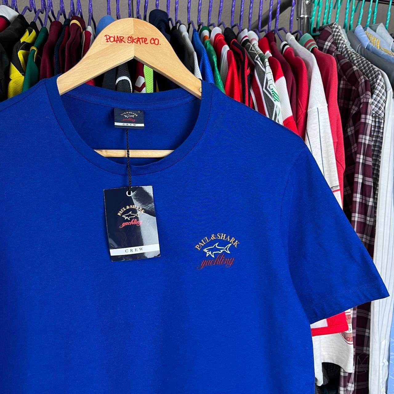 Designer × Paul & Shark NWT Paul & Shark Yachting Crew Blue T Shirt Size US M / EU 48-50 / 2 - 1 Thumbnail