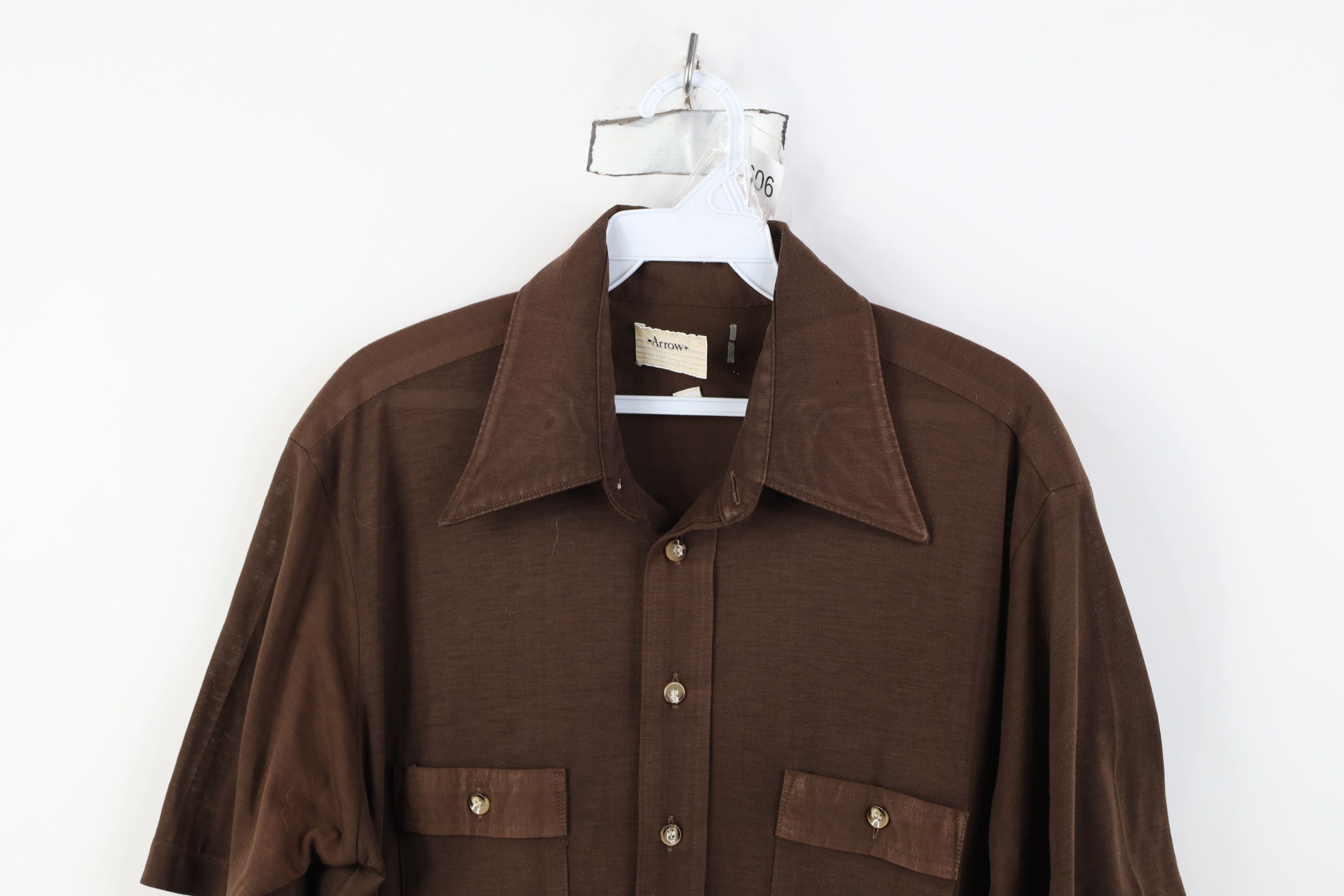 Vintage Vintage 70s Streetwear Short Sleeve Collared Button Shirt Size US L / EU 52-54 / 3 - 2 Thumbnail