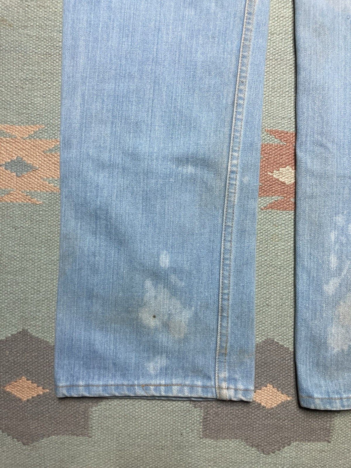 Vintage 70s denim blue jeans bootcut flare faded wash hippie 31x33 Size US 31 - 7 Thumbnail