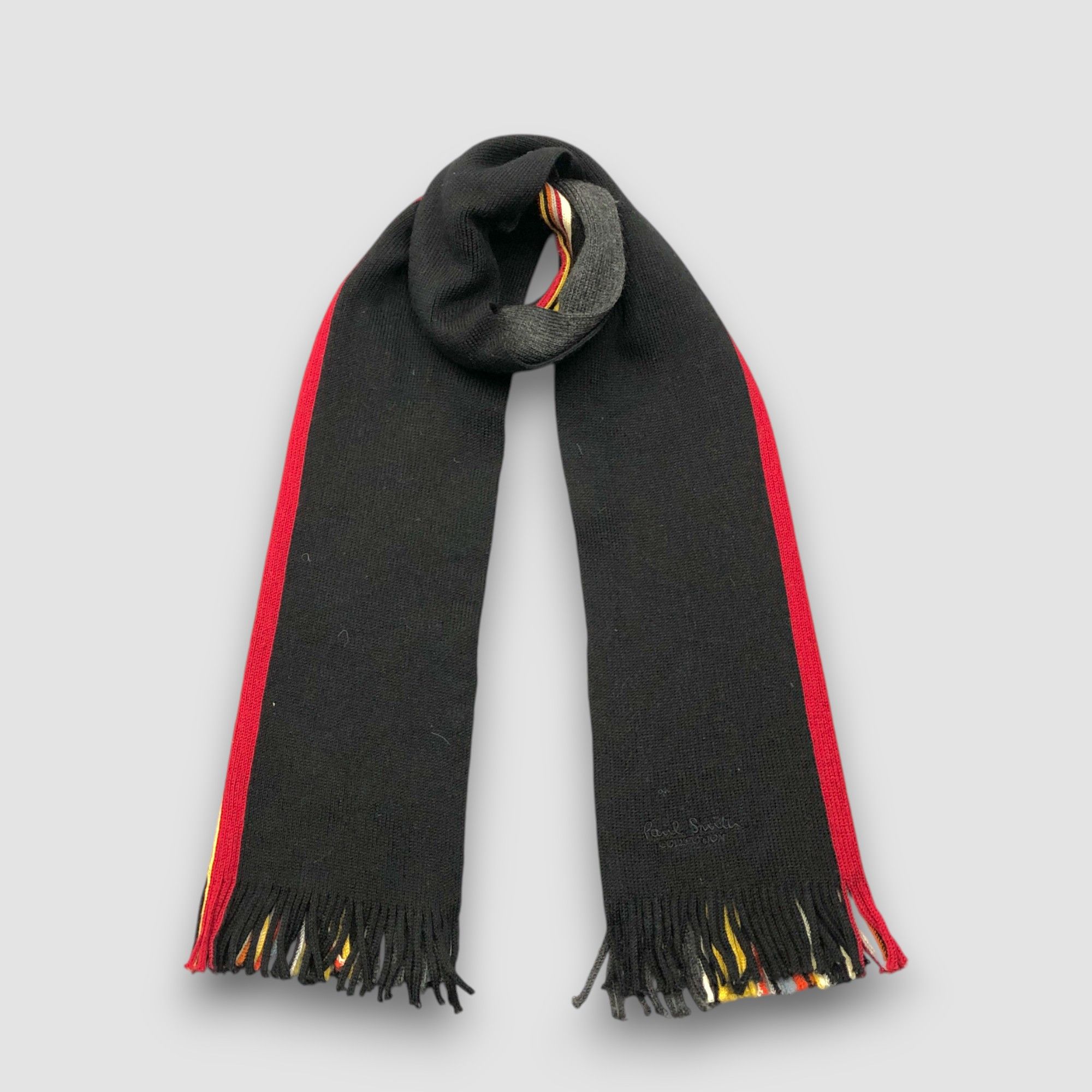 Paul Smith Vintage Paul Smith Scarf Muffler Ribbed Knit Wool Scarves Size ONE SIZE - 2 Thumbnail