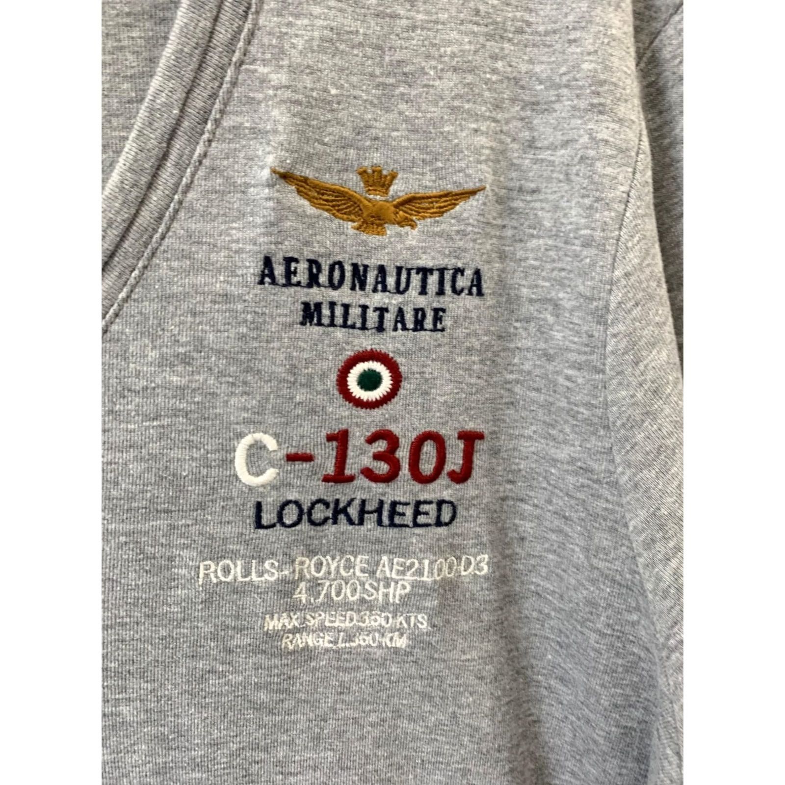 Aeronautica Militare Aeronautica Militare Mens XL Grey Henley T-Shirt C-130J Lockheed Italian Air#238 Size US XL / EU 56 / 4 - 6 Thumbnail