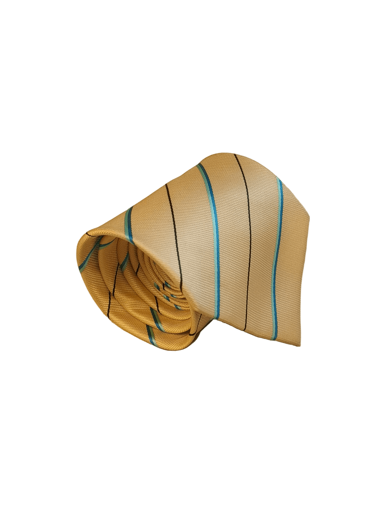 Ermenegildo Zegna Ermenegildo Zegna Silk Gold Yellow Diagonal Stripe Tie Size ONE SIZE - 1 Thumbnail