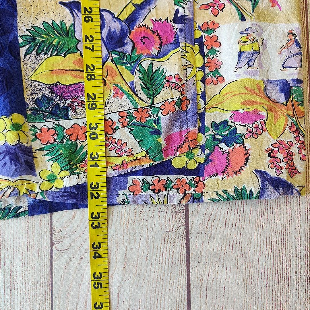 Vintage Jams World tropical Hawaiian side tie wrap skirt sz M Size 27" / US 4 / IT 40 - 6 Thumbnail