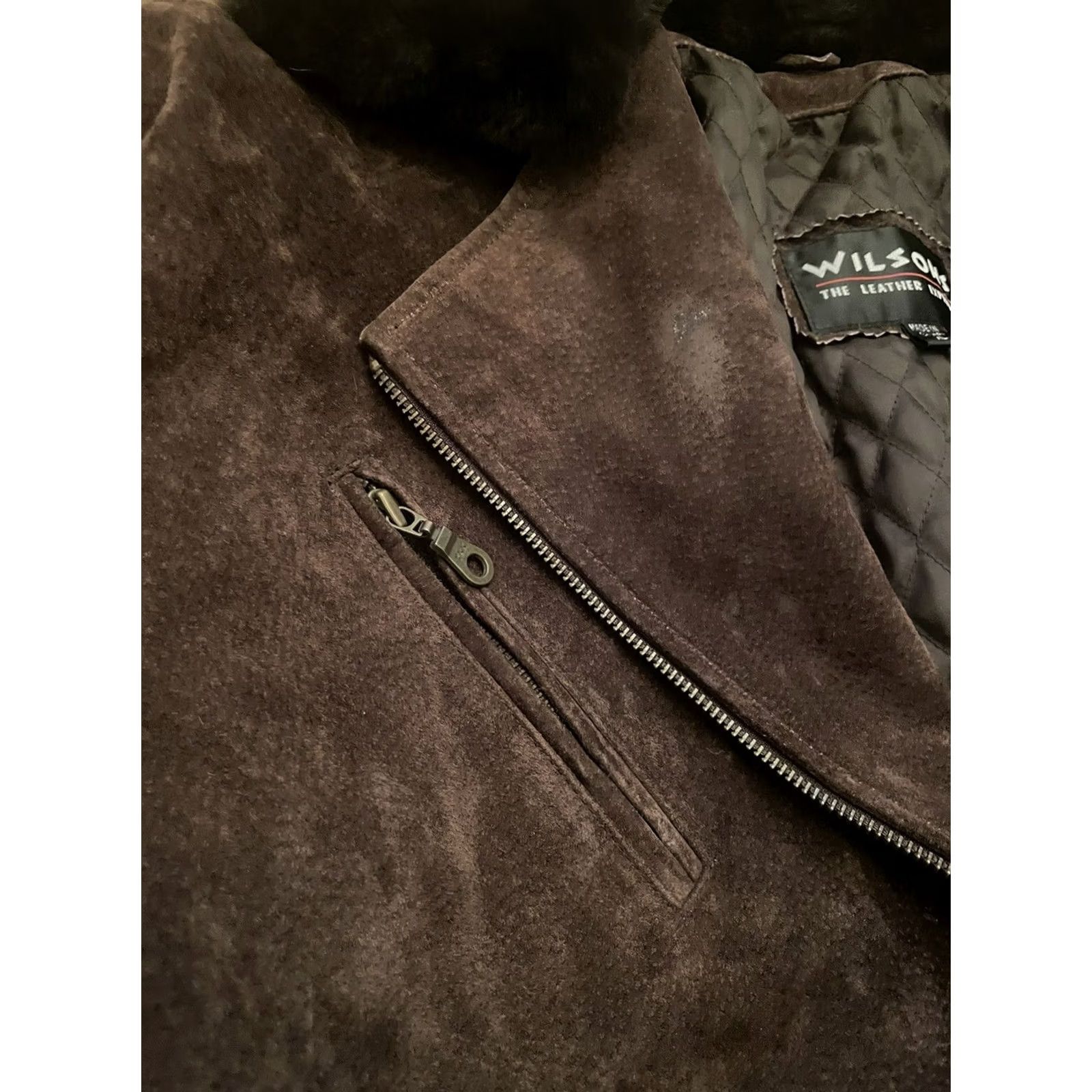Vintage VINTAGE Wilsons Leather Experts Jacket Woman XL Trench Coat Brown Long Sleeve Leather Lining Button Pockets All Seasons Collared Size XL / US 12-14 / IT 48-50 - 4 Thumbnail