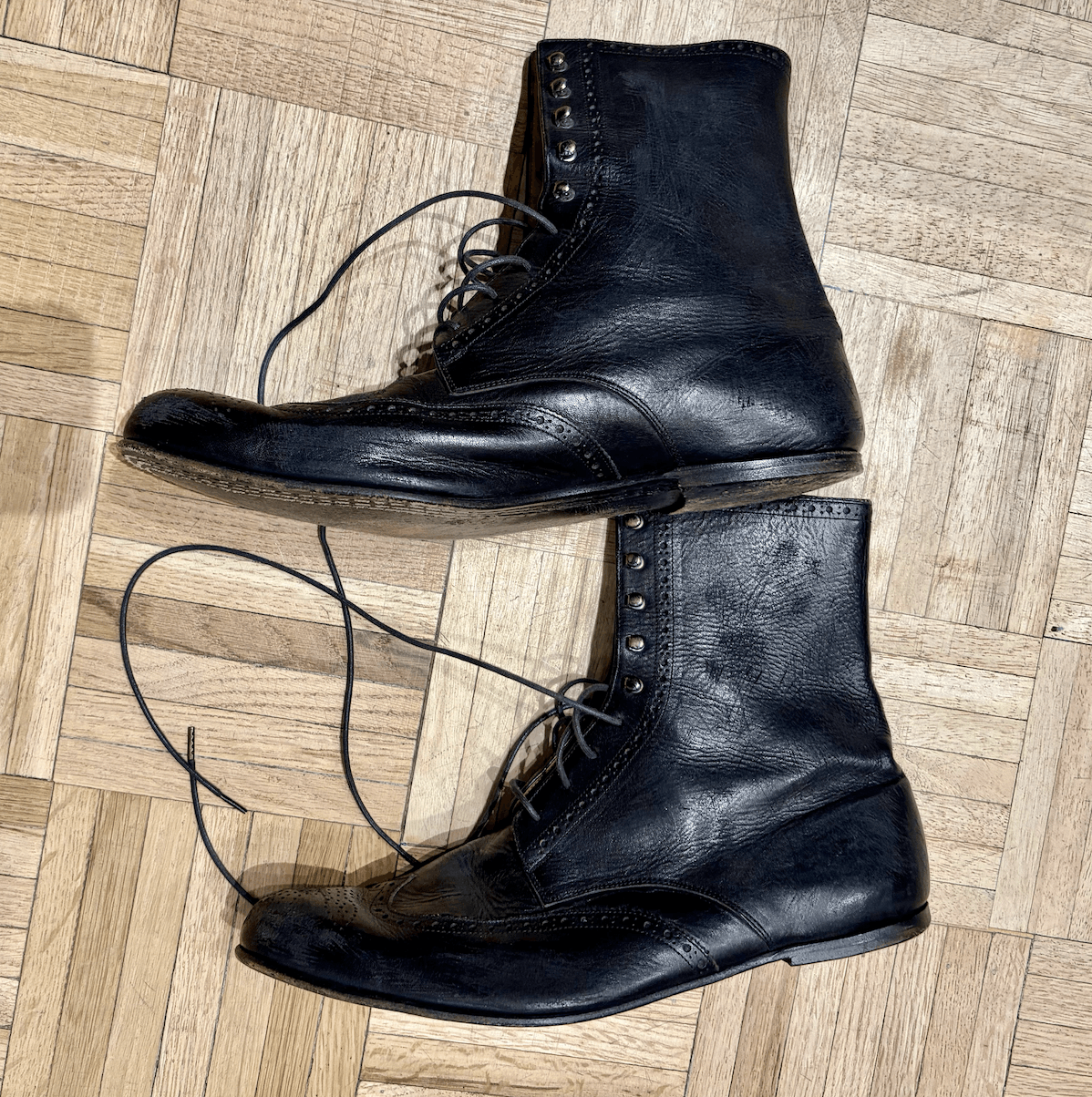 Number (N)ine Number (N)ine Wingtip Boots Size US 10.5 / EU 43-44 - 2 Thumbnail