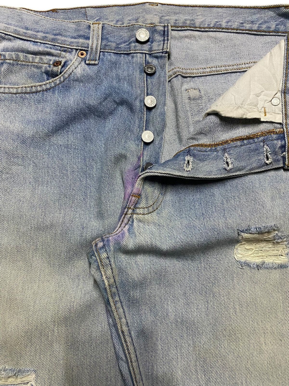 Levi's Vintage Clothing Vintage Levis 501 80s Grunge Distressed Loose Jeans Size US 29 - 9 Thumbnail