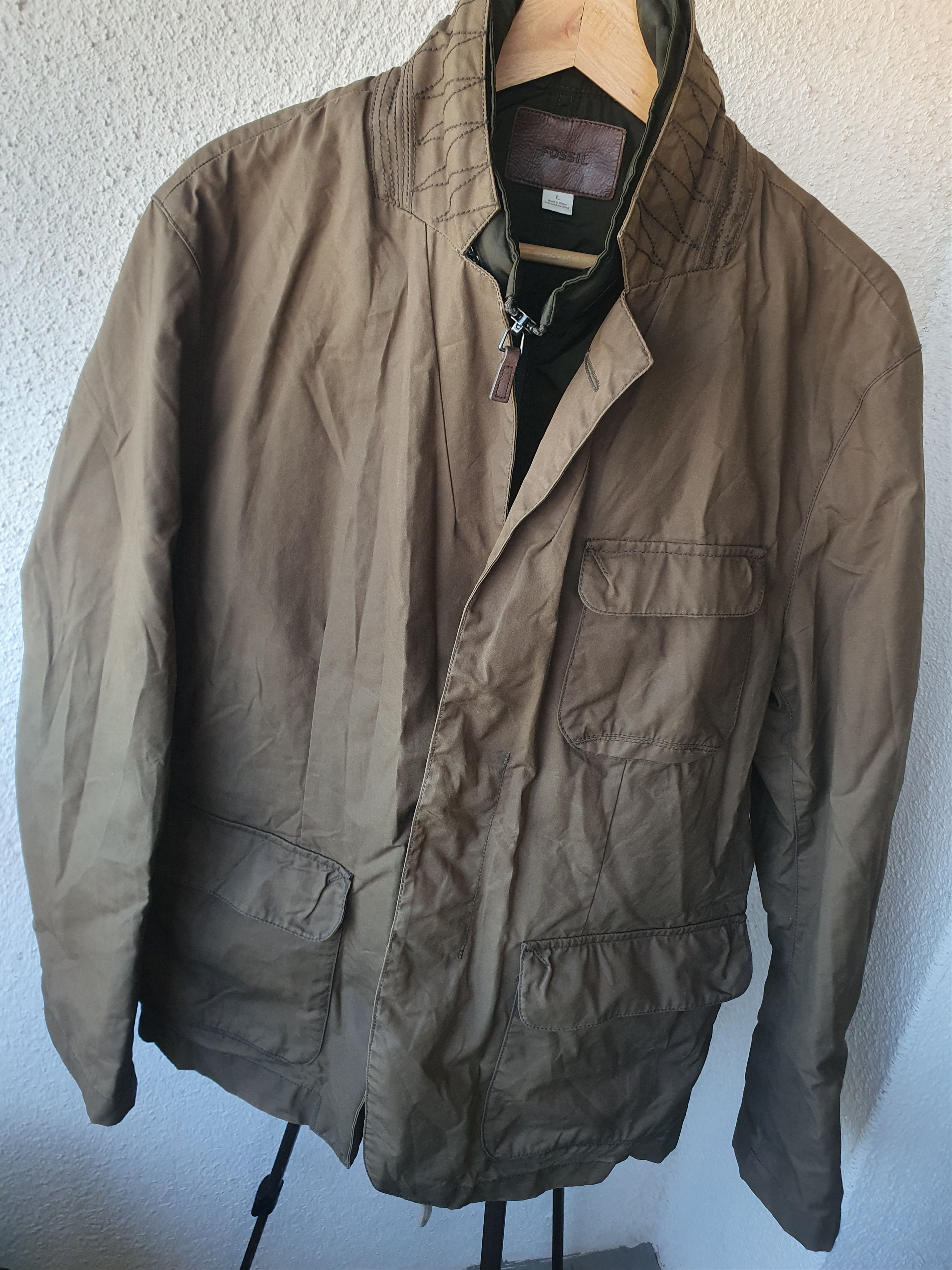 Fossil Fossil Waxed Field Coat Jacket sz L Size US L / EU 52-54 / 3 - 6 Thumbnail