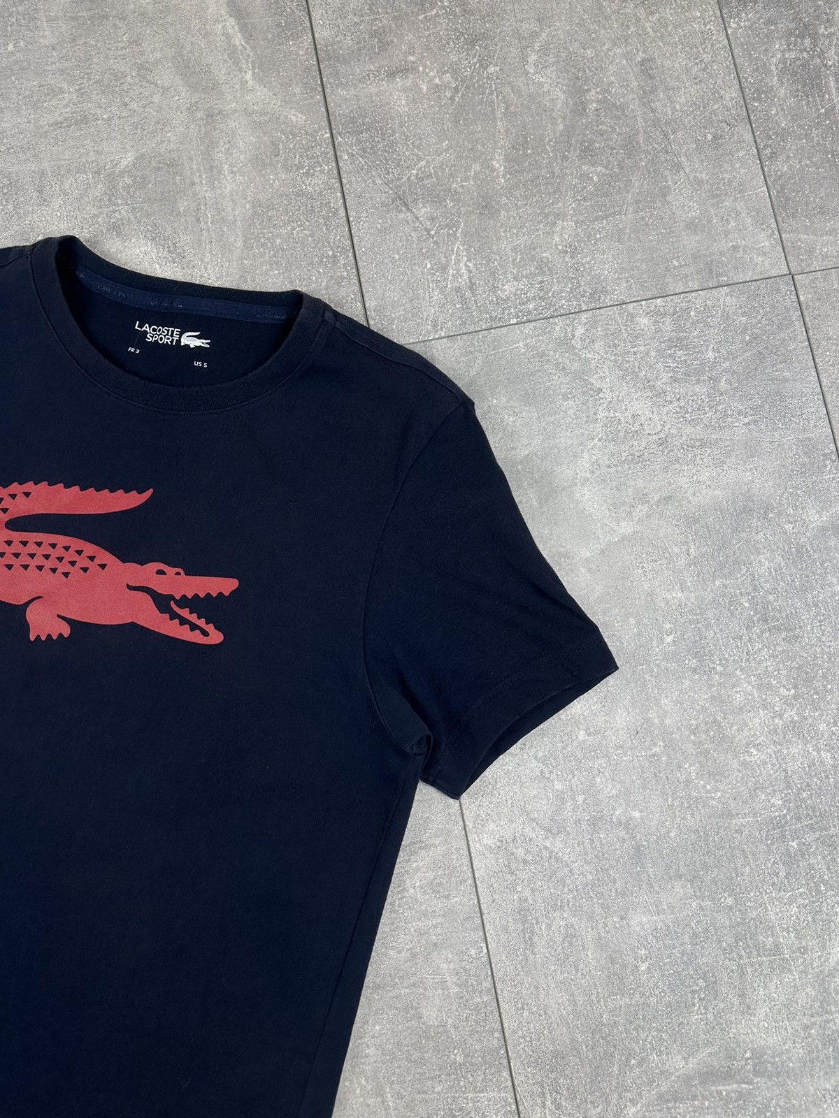 Lacoste Lacoste Mens Overprint Logo T-Shirt Size US S / EU 44-46 / 1 - 2 Thumbnail