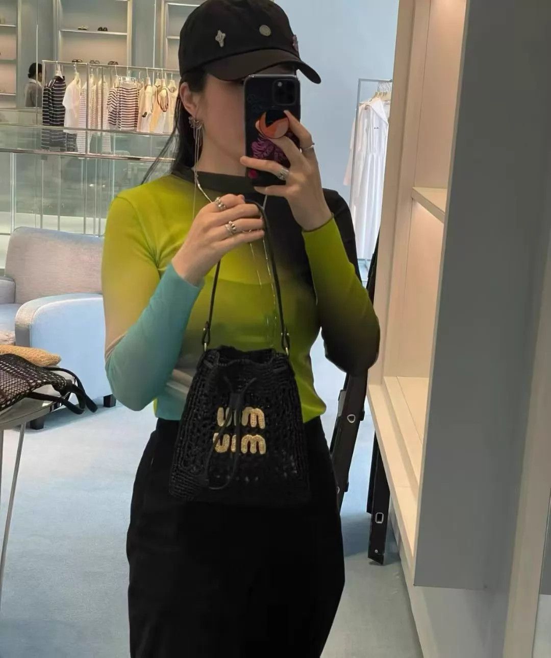 Miu Miu MIU MIU Mini Straw Black Bag Like New M655 Size ONE SIZE - 2 Thumbnail