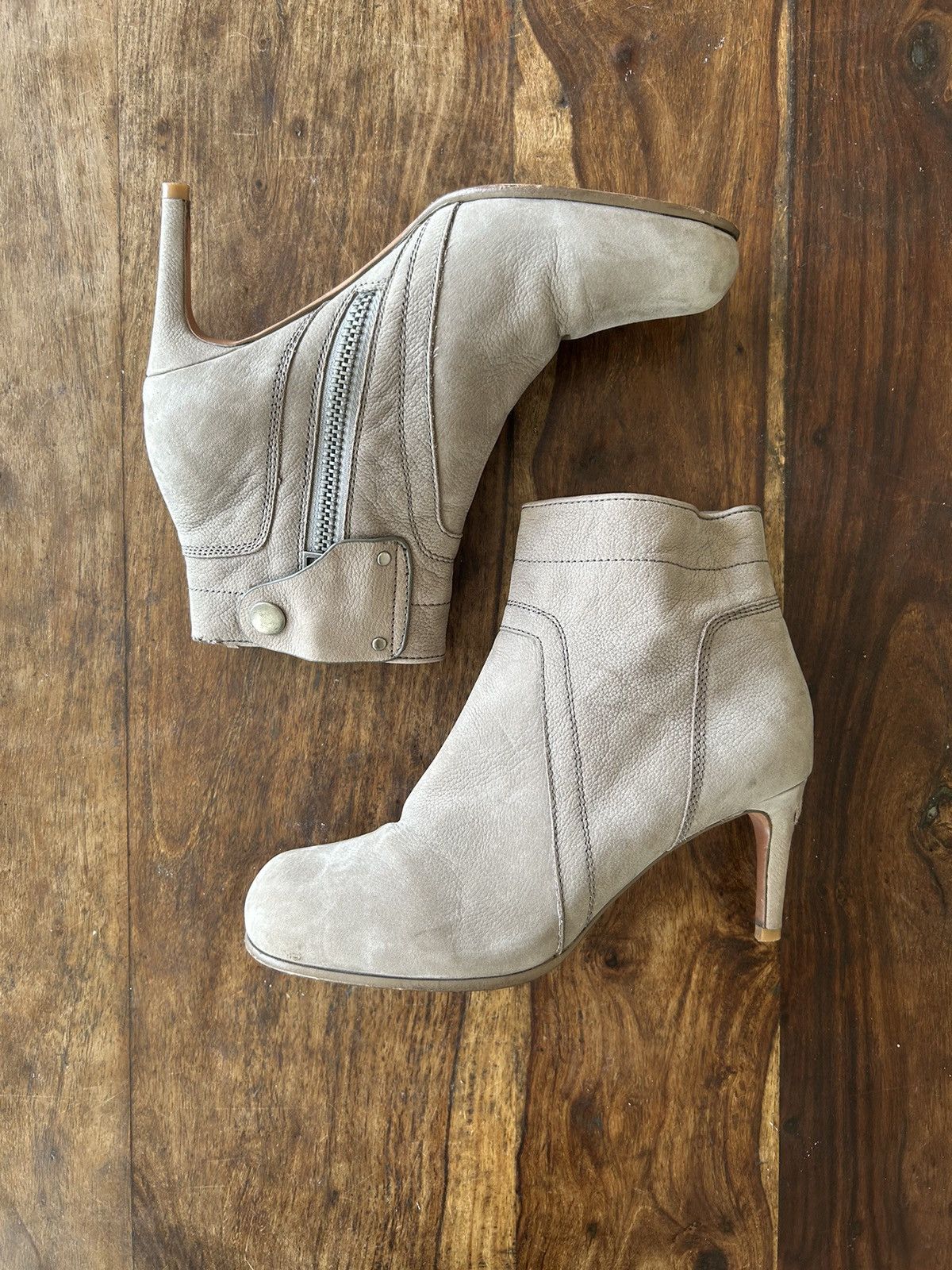Rick Owens FW2010 Rick Owens ‘Gleam’ High Heel Leather Ankle Boots Size US 5.5 / IT 35.5 - 1 Thumbnail