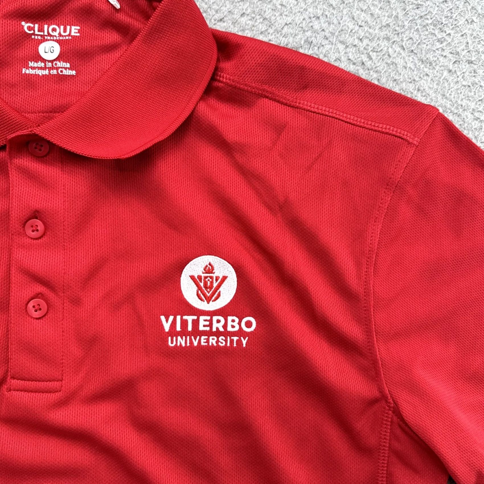 Vintage Viterbo University V-Hawks Red Polo Shirt Adult Large Short Sleeve Men Nike? Size US L / EU 52-54 / 3 - 2 Thumbnail